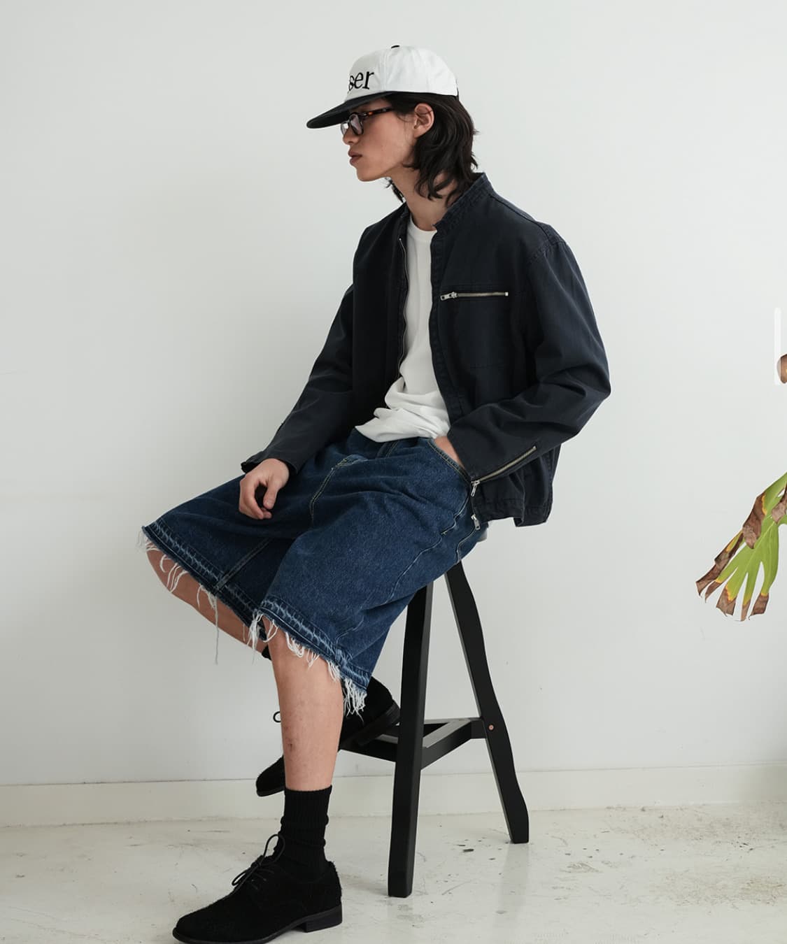 vintage rough neck zip-up/Black size 3 상품이미지3