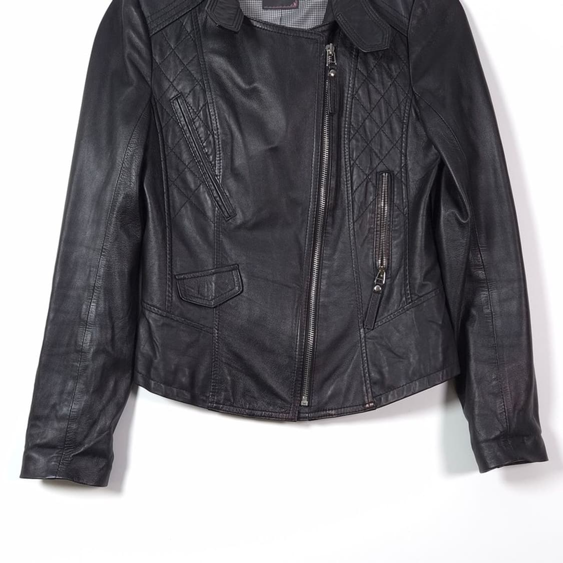 City Gee 이태리 램스킨 퀼팅 가죽 자켓 상품이미지4