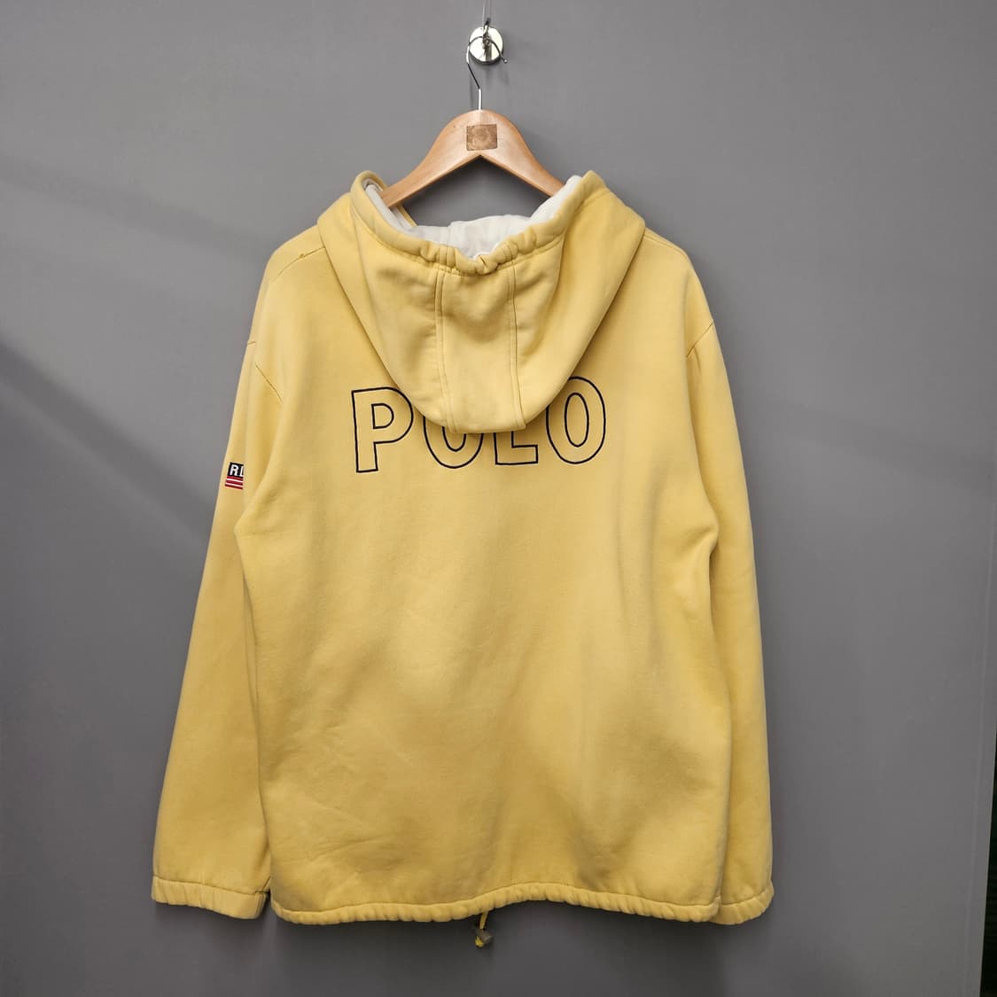 폴로랄프로렌 기모 후드집업 옐로우 상품이미지2