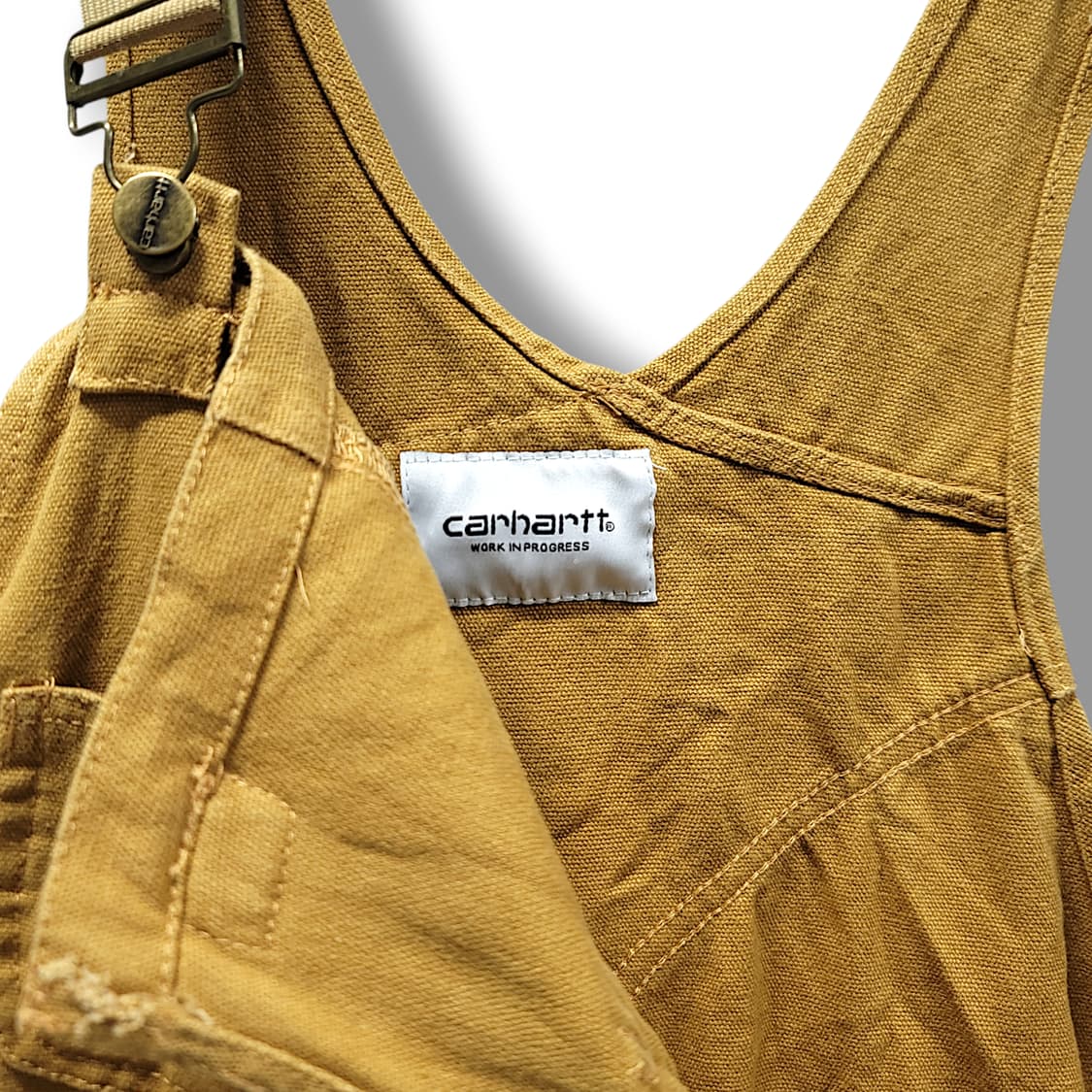 [L] 칼하트 브라운 캔버스 오버롤 멜빵 바지 상품이미지9