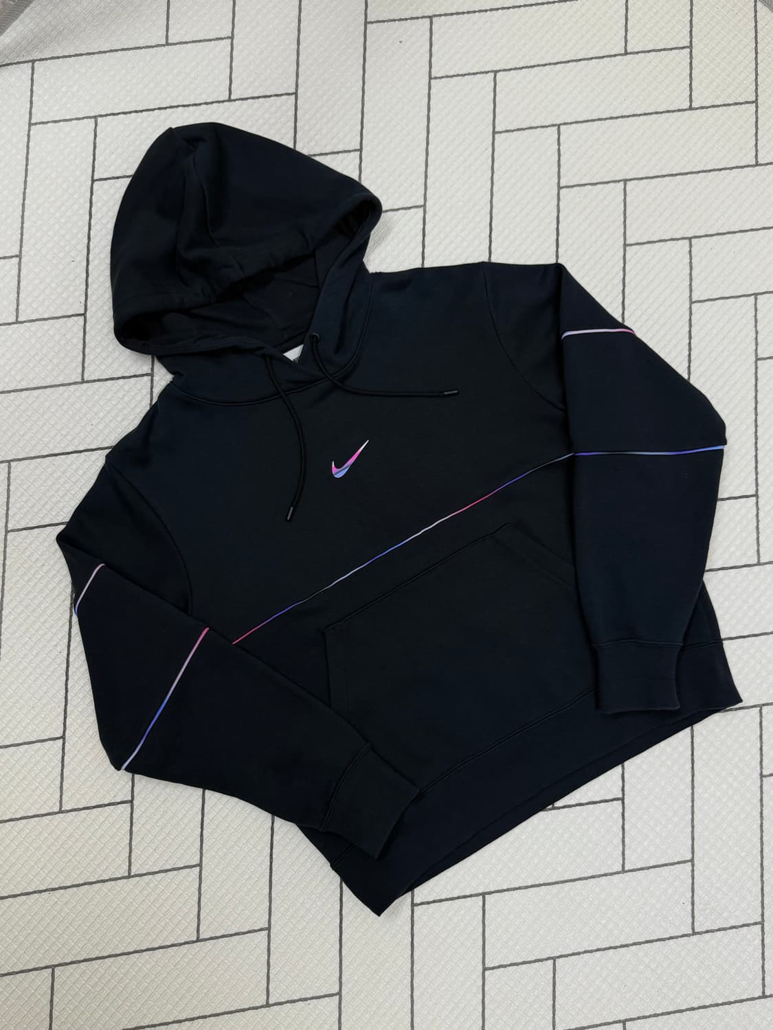 여성 M / 나이키 세미크롭 후드티 블랙 상품이미지1
