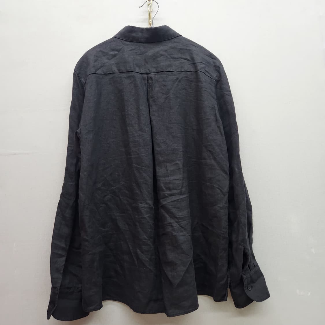 마시모두띠 블랙 린넨 셔츠 38(M) 상품이미지4