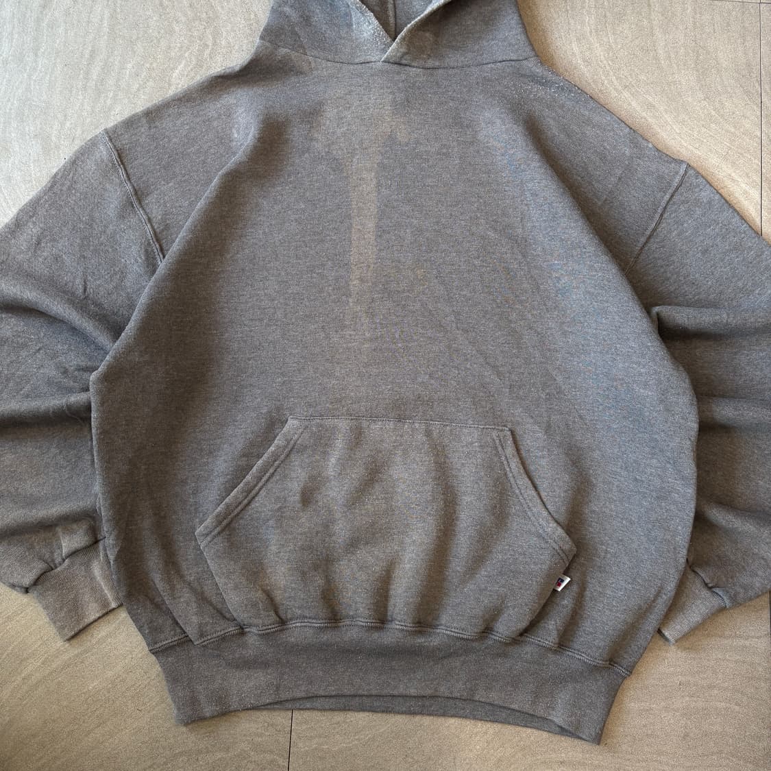 90년대 멕시코 생산 러셀 블랭크 그레이 페이딩 후드  상품이미지3