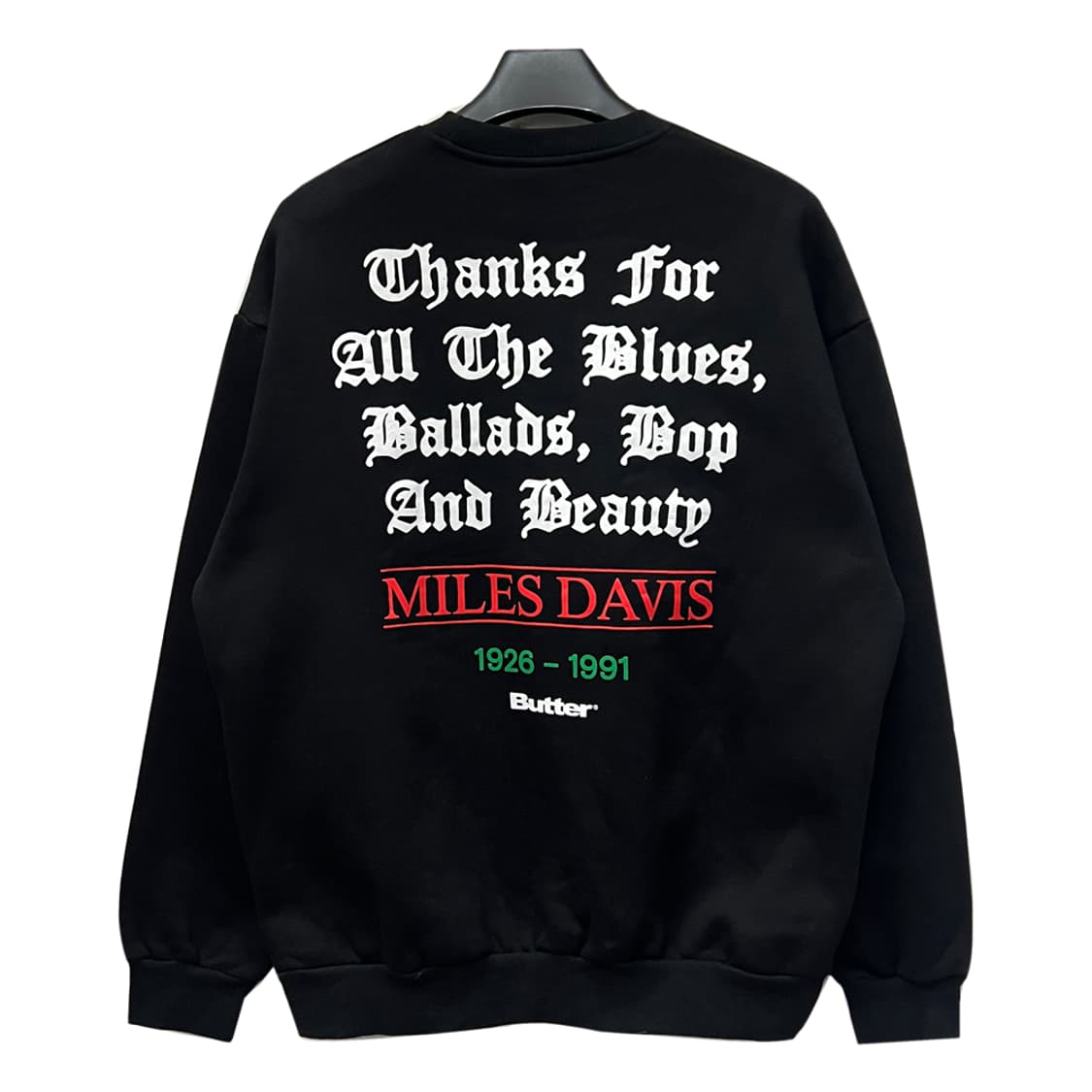 버터 굿즈 x 마일스 데이비스 데드스탁 맨투맨 L 상품이미지3