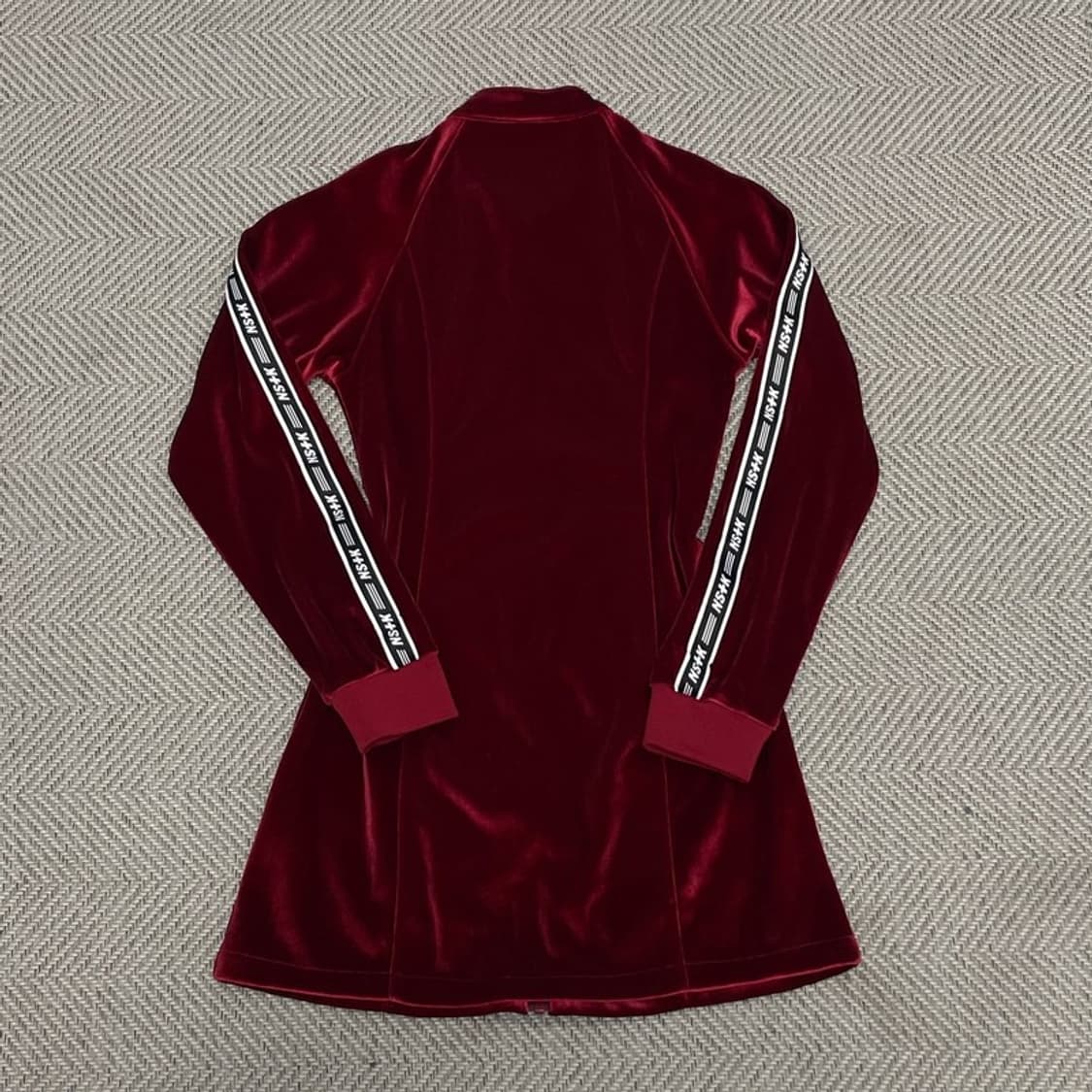 네스티킥 벨벳 져지 집업 원피스 v0103 상품이미지2