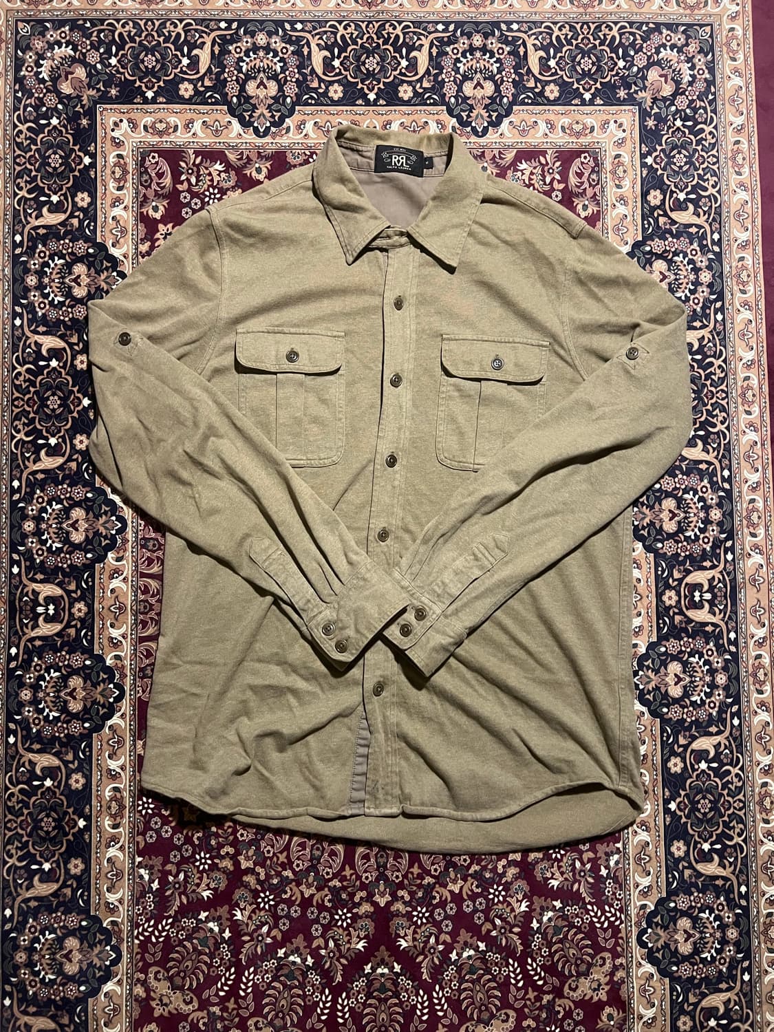 RRL 더블알엘 코튼 저지 밀리터리 워크 셔츠 상품이미지1