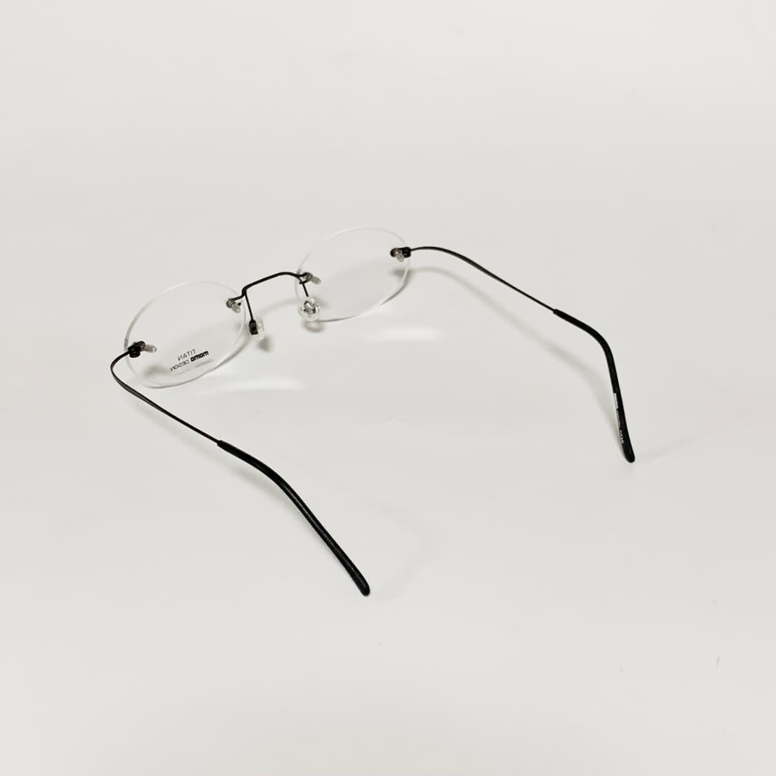 990 무테 원형 안경테 티타늄 무광 딥그린 라운드 빈티지 데드스탁 상품이미지4
