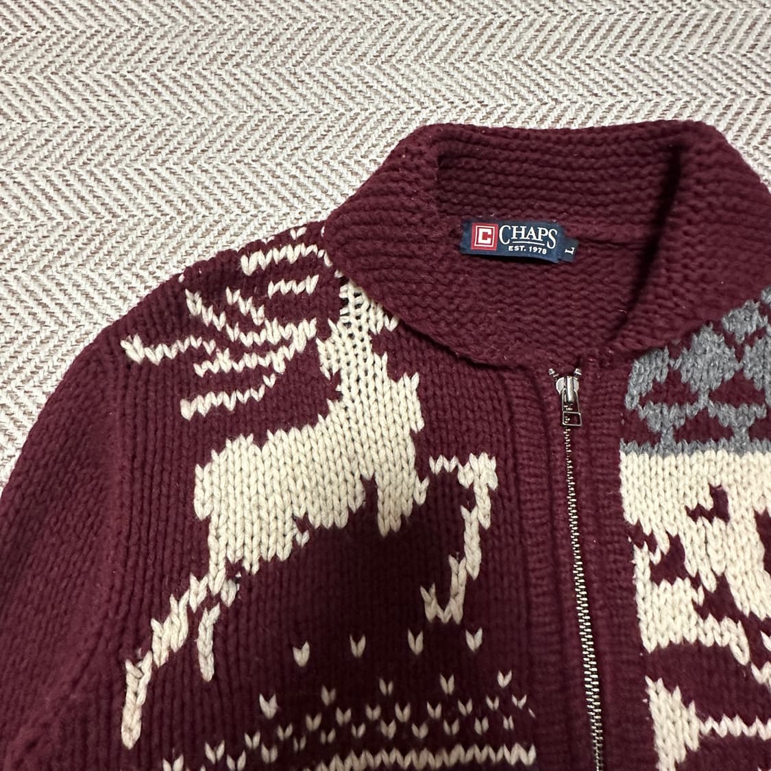 CHAPS RALPH LAUREN knit zip jacket 상품이미지3