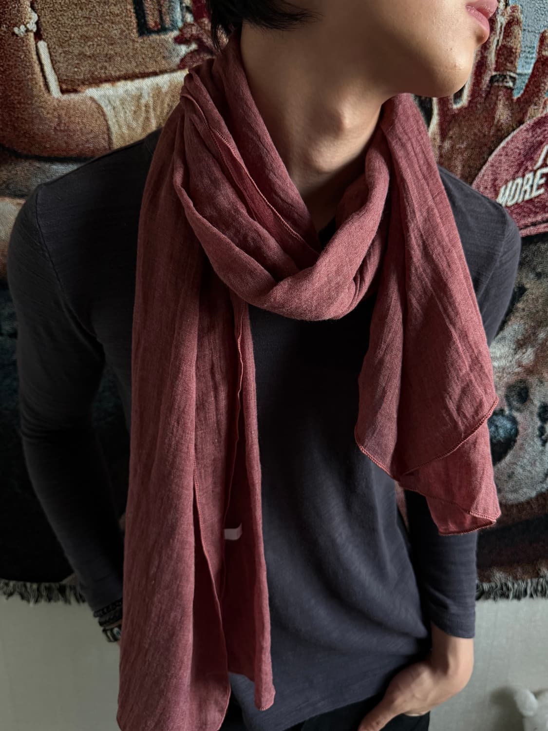 Burgundy scarf 상품이미지2