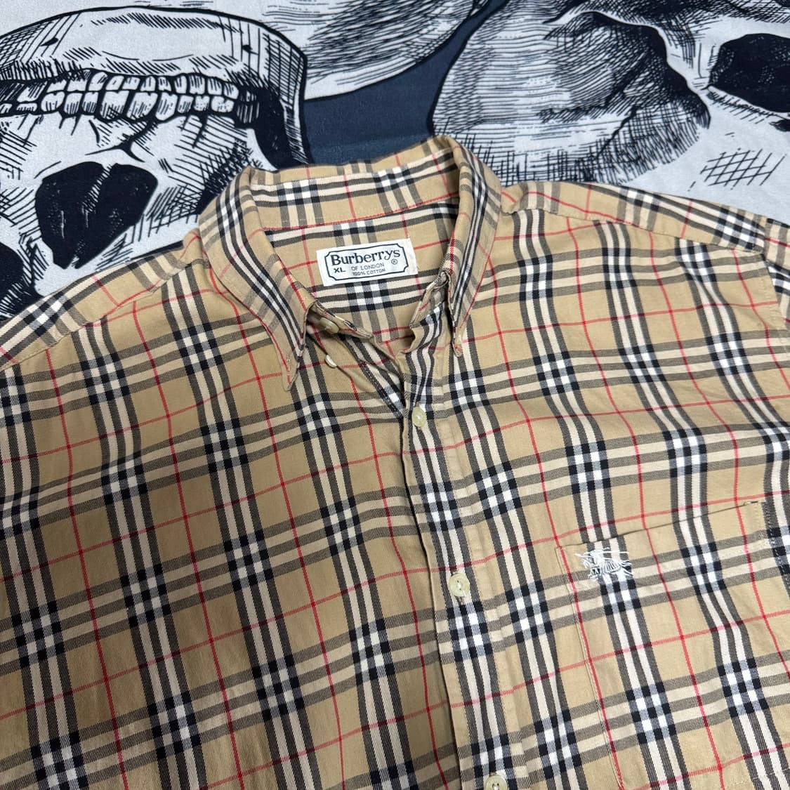 90s 버버리 체크남방 XL사이즈 상품이미지2