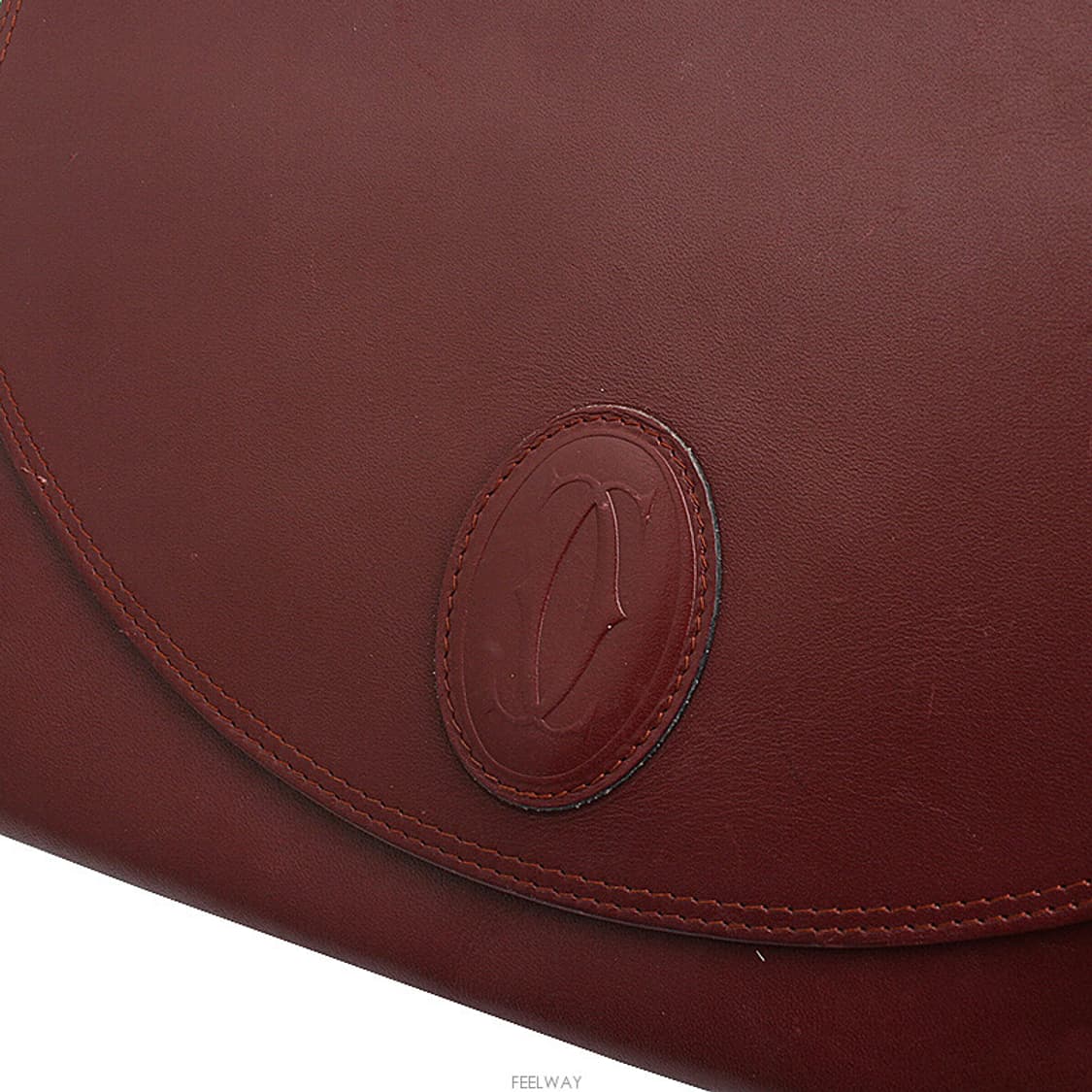 까르띠에 해피 버건디 레더 엔벨롭 클러치백 상품이미지6