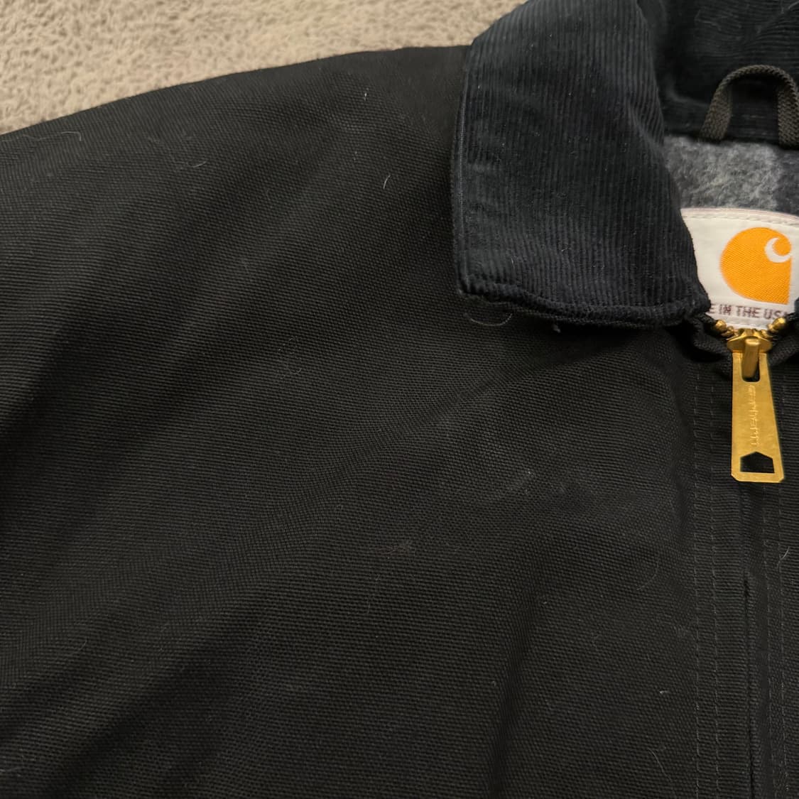 [ 정품/M ] 칼하트 j001 blk 덕 디트로이트 자켓 상품이미지7
