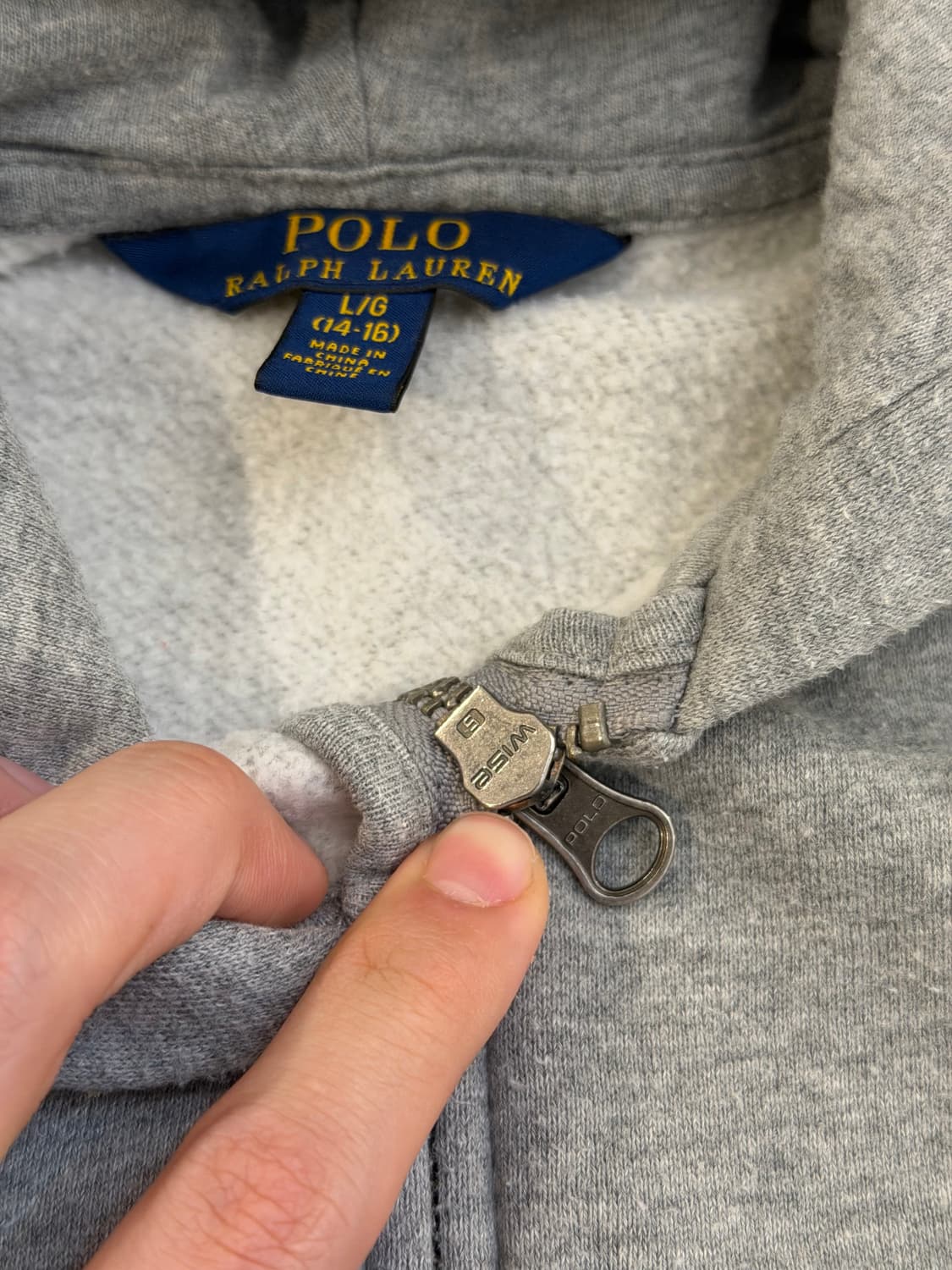 폴로 랄프로렌 코튼 후드집업 그레이 상품이미지4