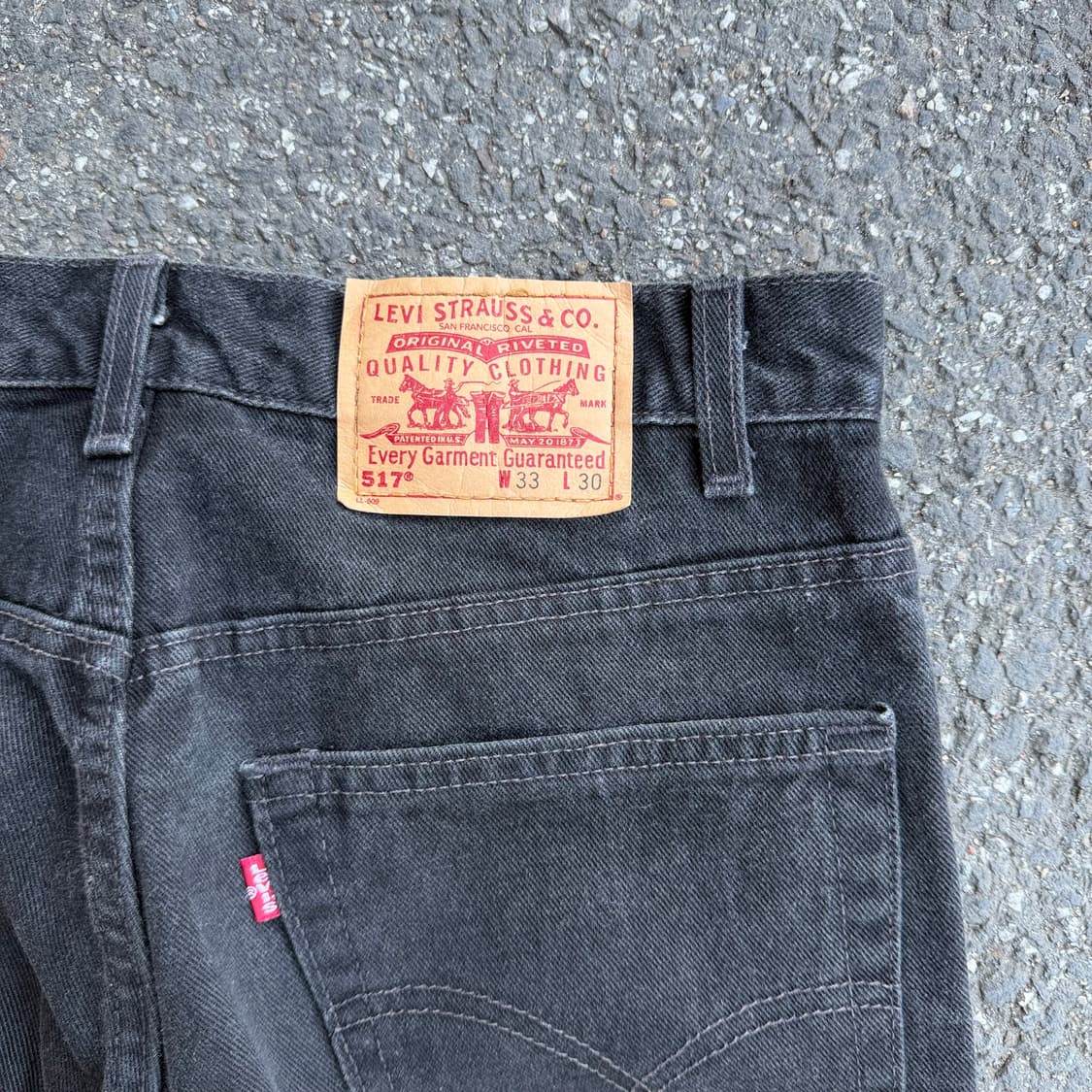 01년 USA 빈티지 리바이스 517 부츠컷 블랙 흑청 상품이미지7