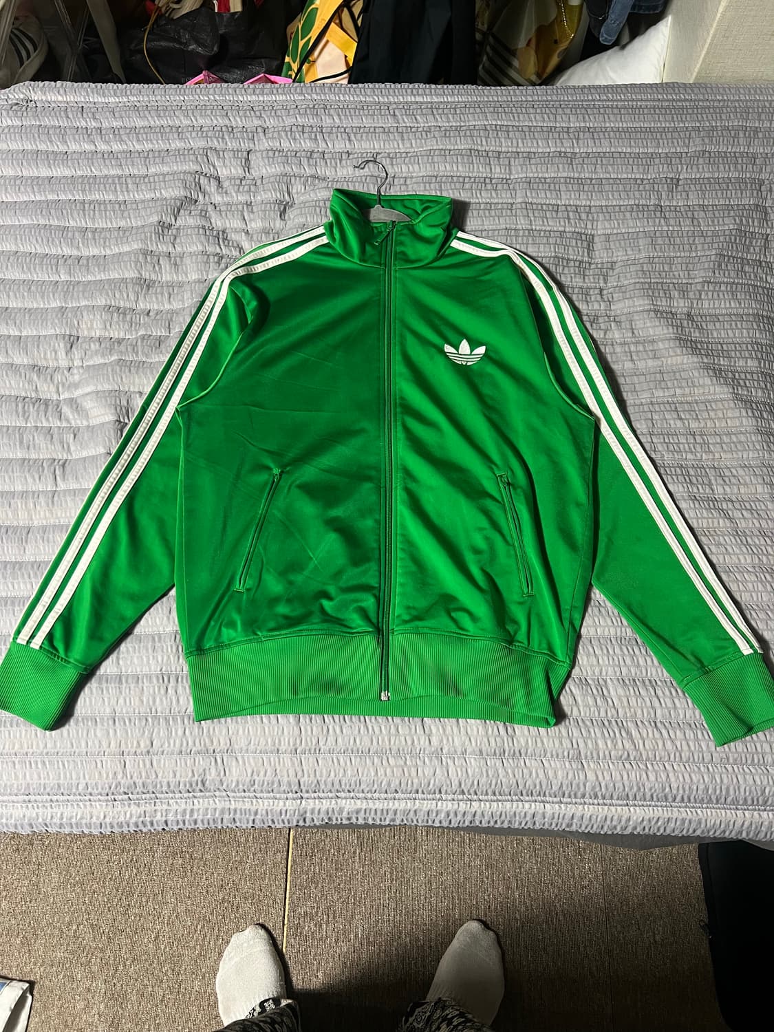 아디다스 파이어버드 그린 트랙 자켓 M 상품이미지1