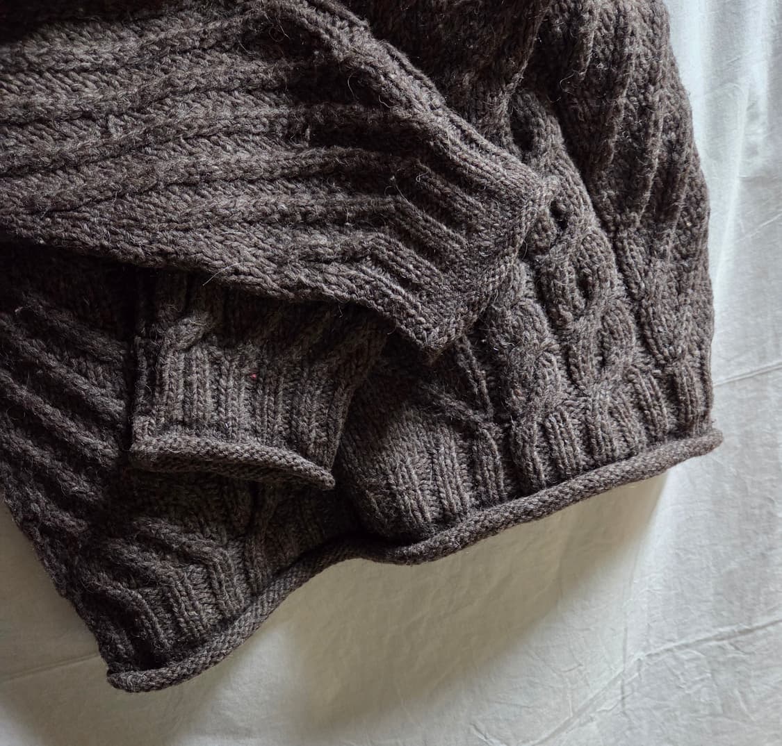 빈티지 롤넥 피셔맨 울 니트 XL 상품이미지4