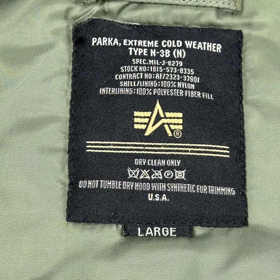 알파인더스트리 올드 빈티지 N3B 야상 파카 L 상품이미지10