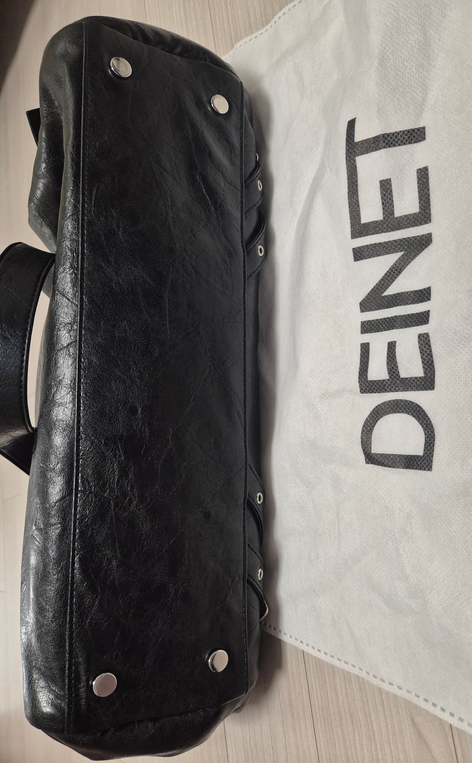 DEINET 다이닛 스터드 포 켓 빅백 블랙(더스트백,숄더끈 O 풀세트) 상품이미지6