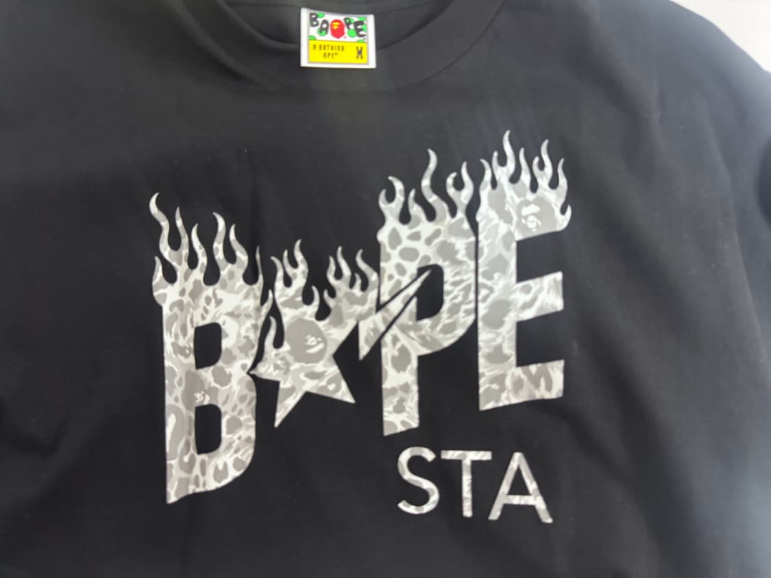 베이프 레오파드 반팔 블랙M 상품이미지2