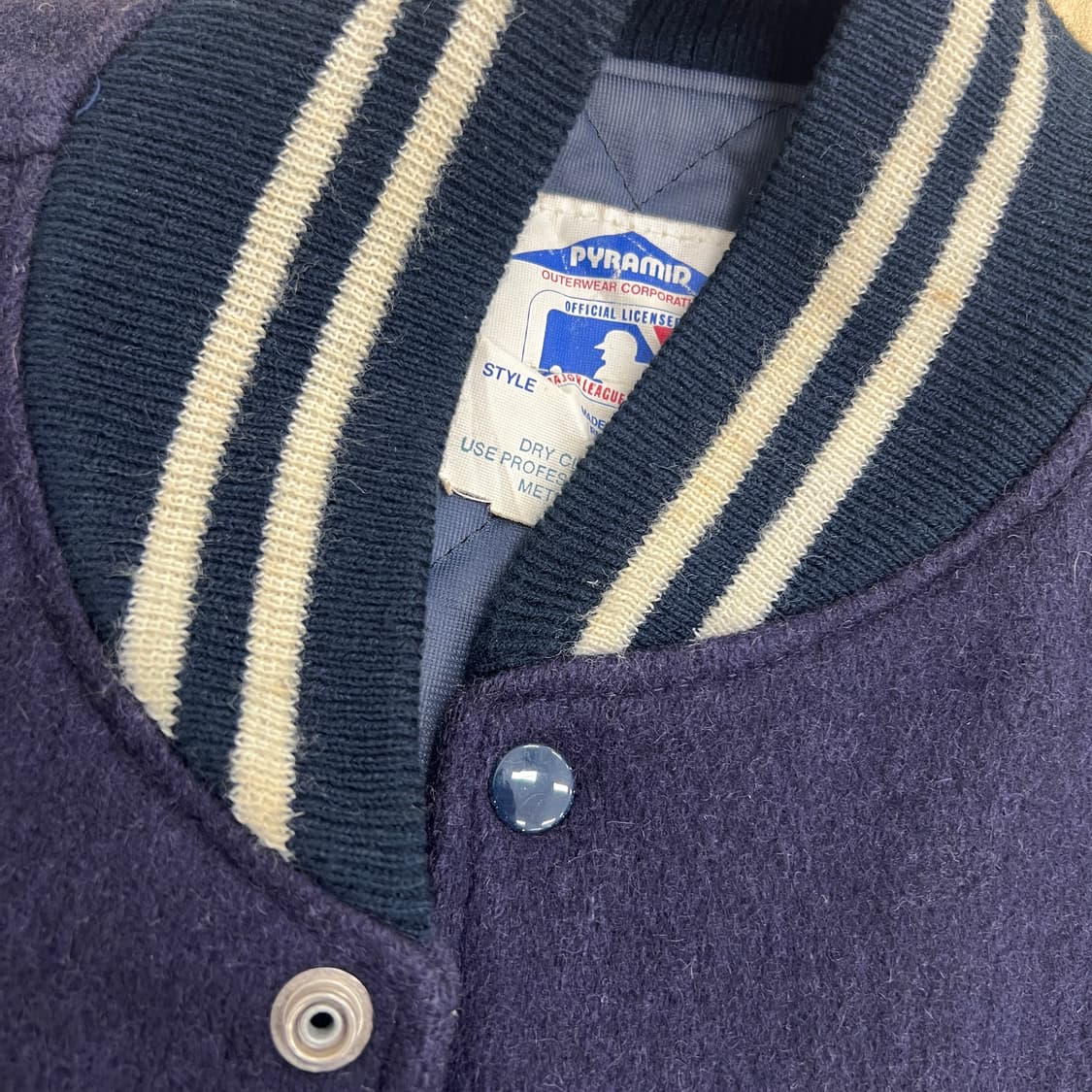 90's usa 오리지널 빈티지 MLB 양키스 바시티 자켓 M 상품이미지10