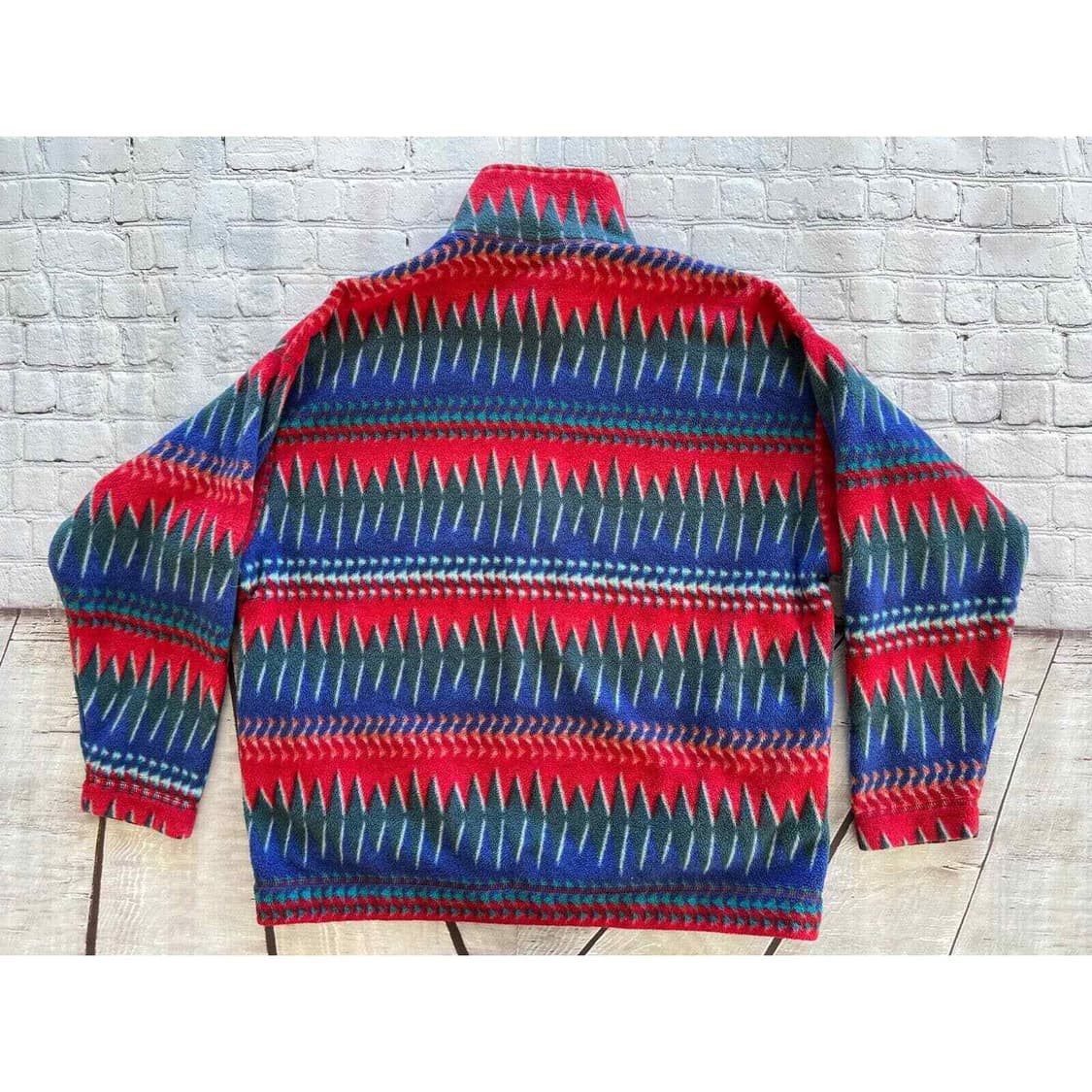 90s 파타고니아 신칠라 스냅-T 아즈텍 레드/블루/그린 USA 상품이미지7