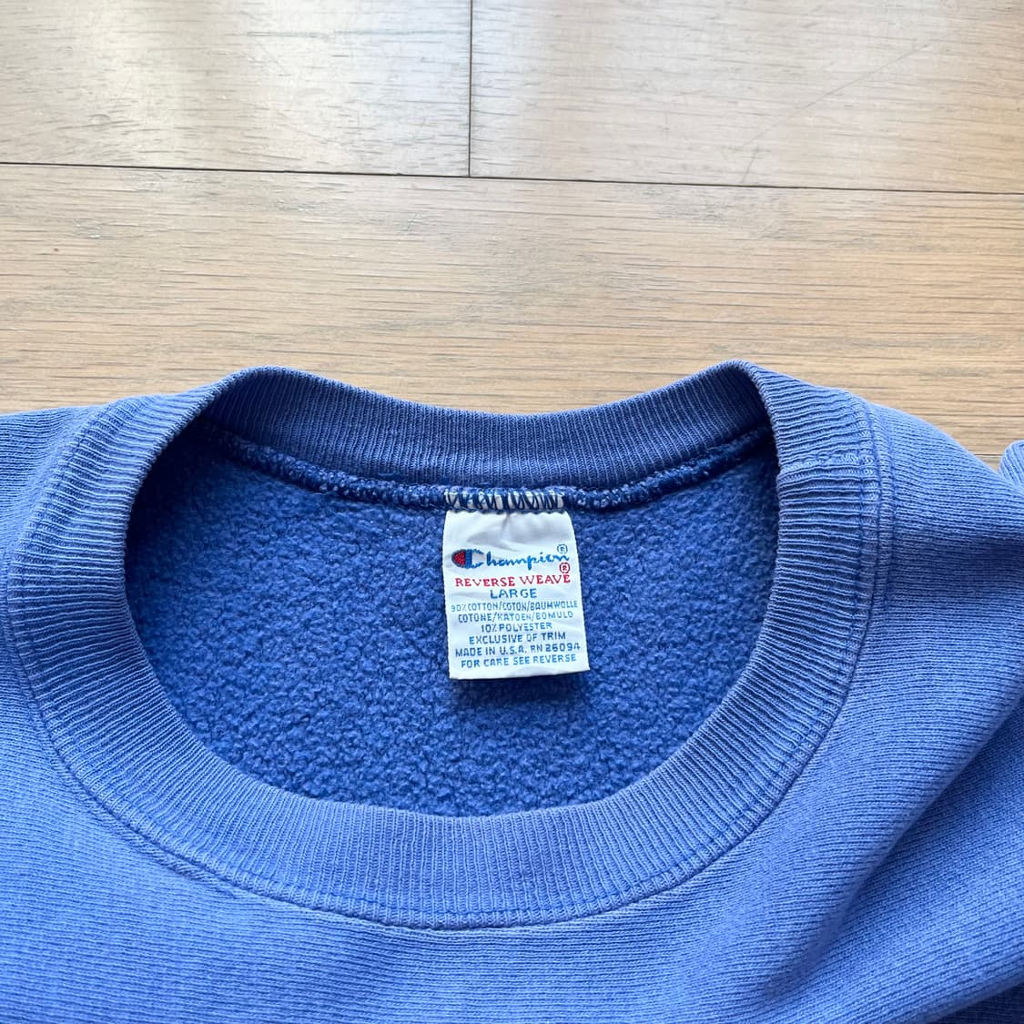 90년대 챔피온 리버스위브 스웻셔츠 플레인 미국제조 빈티지 USA 상품이미지3