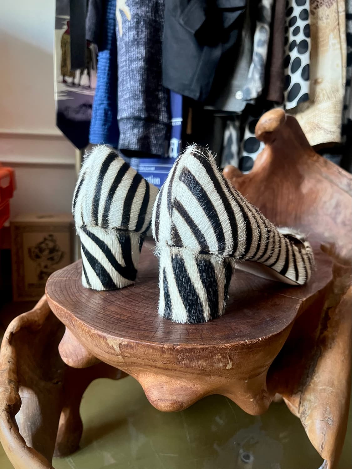 PIPPICHIC ピッピシック Calf-Hair Zebra Pumps 상품이미지6