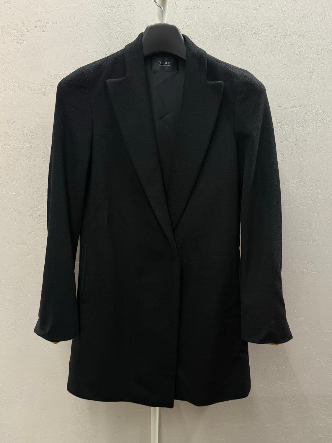 TIME 타임 캐시미어 100% 블랙 코트  상품이미지2