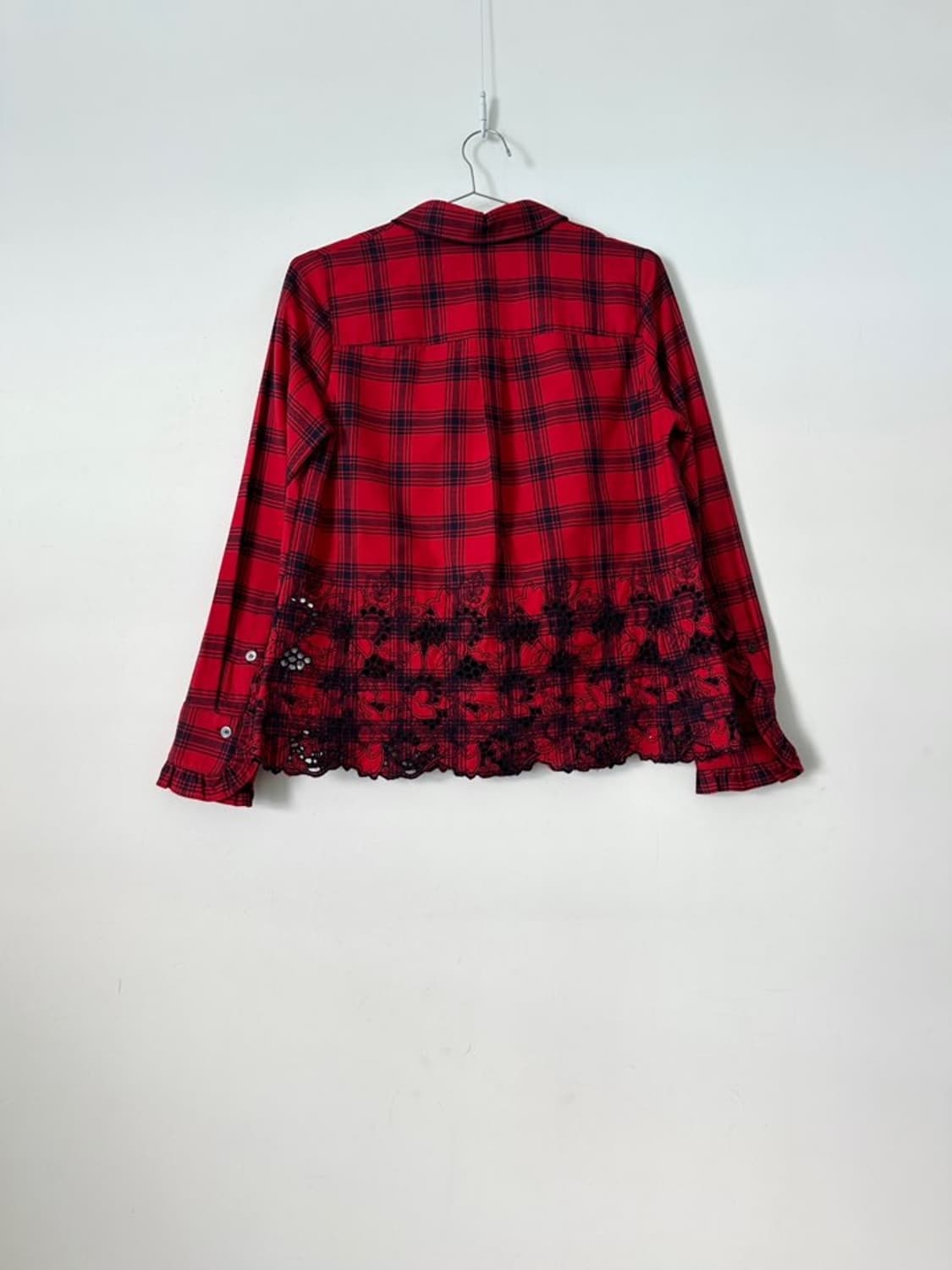 O'2nd chcek ruffle shirt / red 상품이미지8