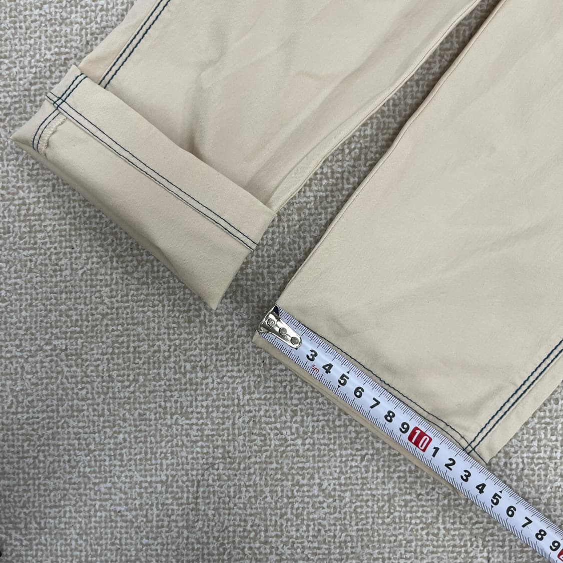 [66] 한섬 오즈세컨 여성 아이보리 라인 디테일 바지 0120M1 상품이미지9