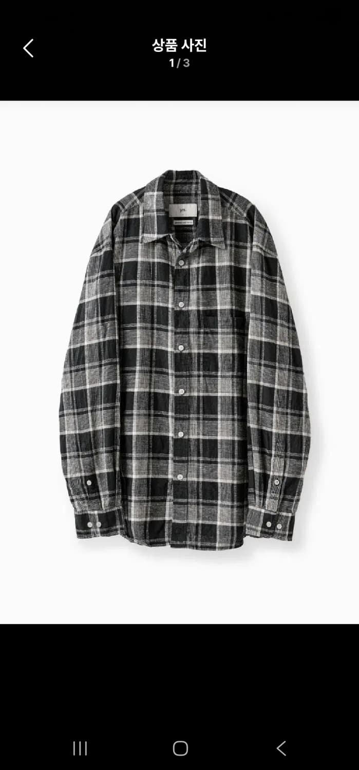 [3,L] 이얼즈어고 모노 체크 포이카 셔츠 상품이미지1