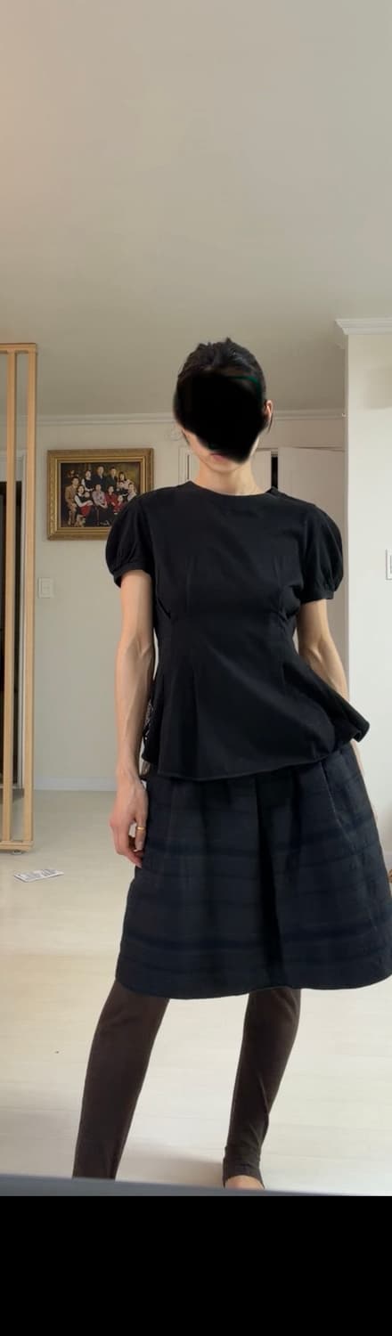  한섬 Bird 퍼프소매 상의 44,마른55 정품  상품이미지6