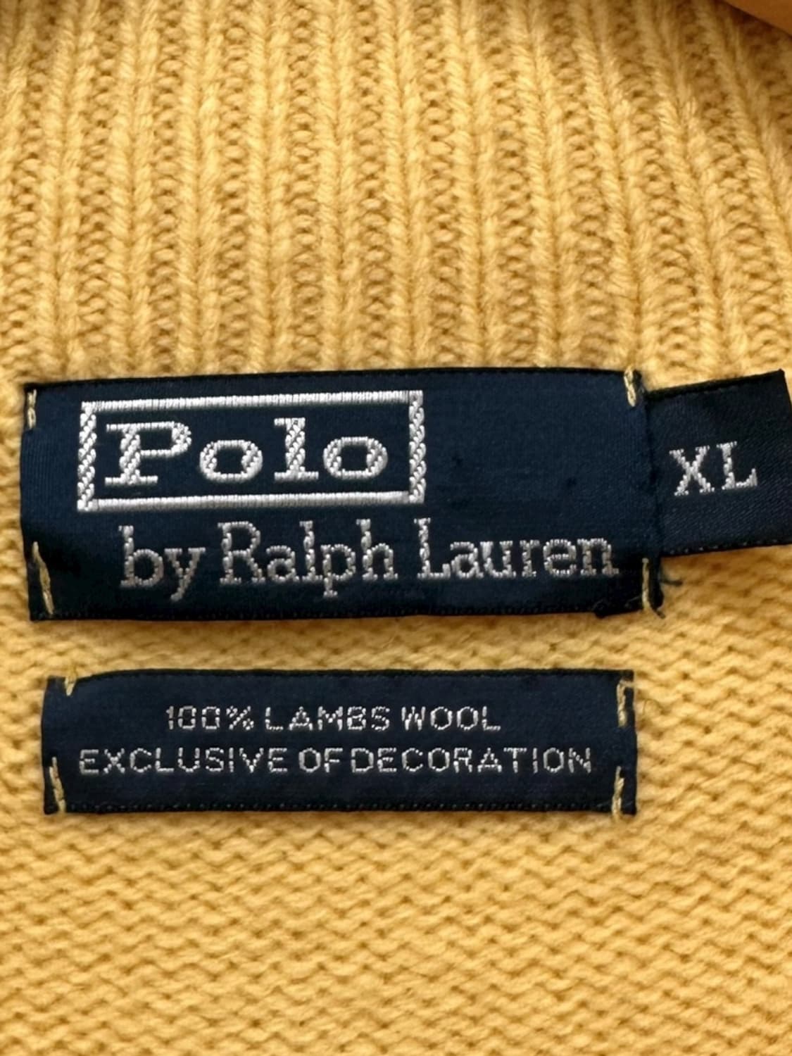 폴로 하프집업니트 옐로우 (XL)  상품이미지8