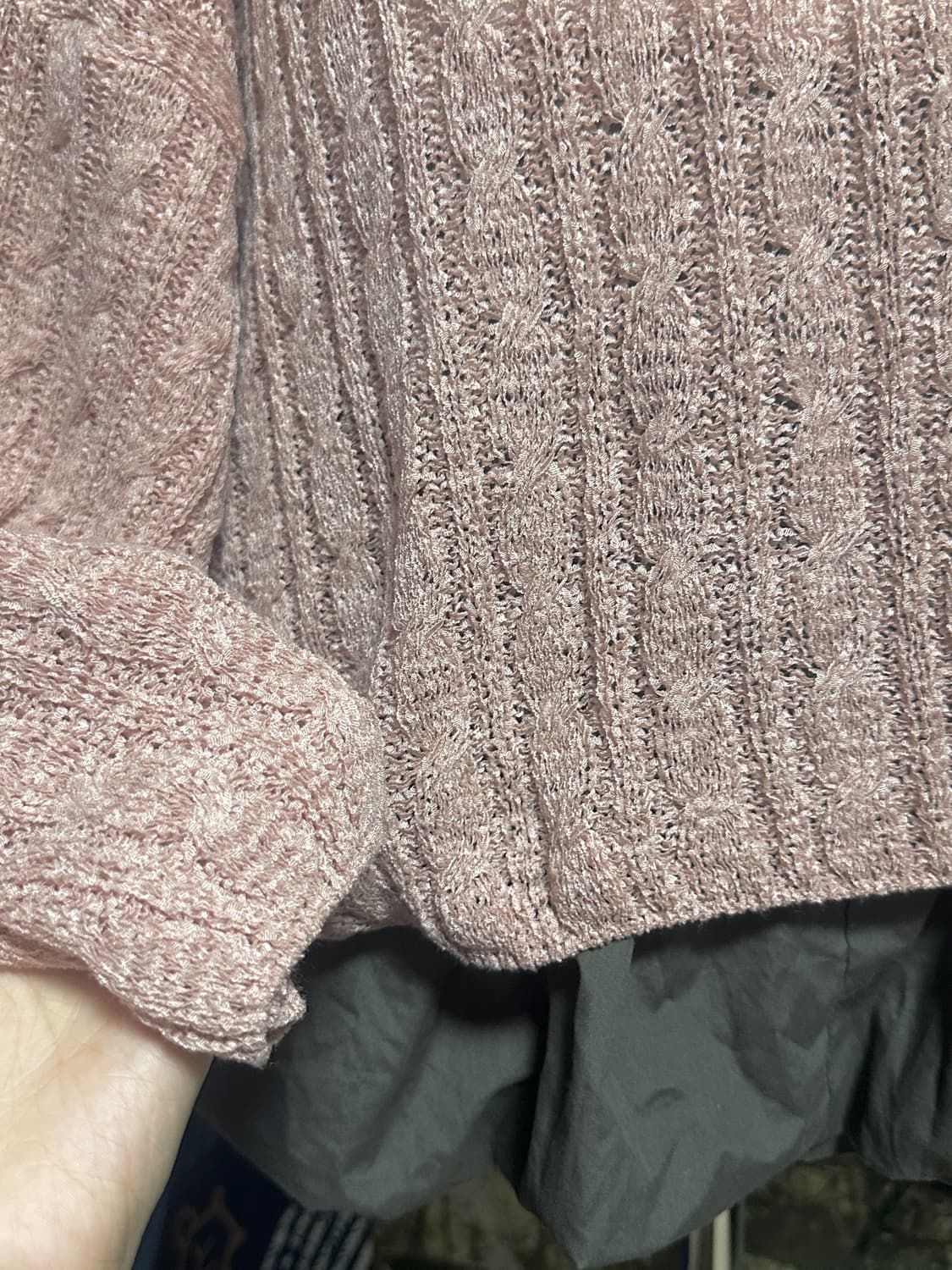 빈티지 모리걸 여리 핑크 니트 상품이미지4