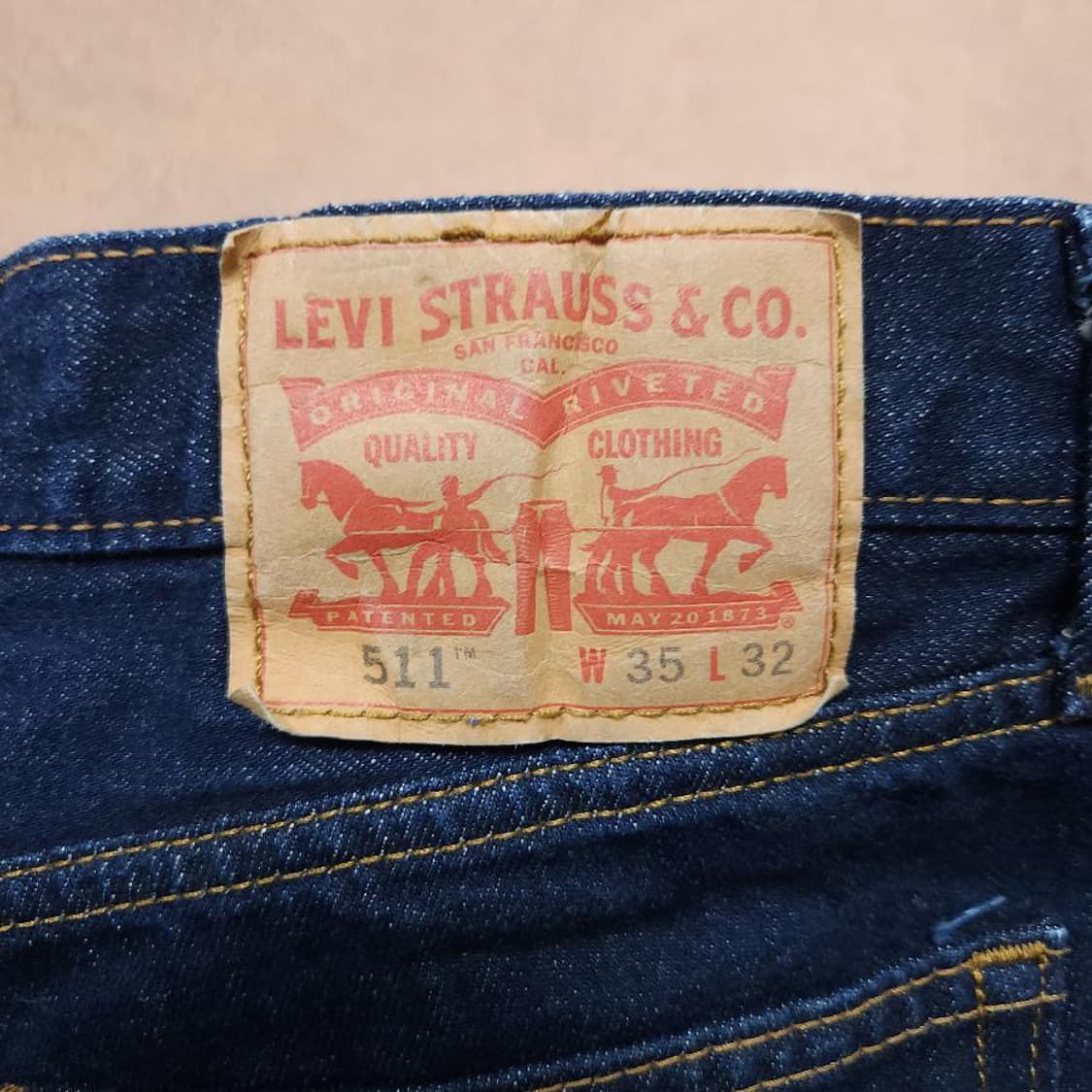 바배) 리바이스 슬림핏 데님 팬츠 상품이미지2