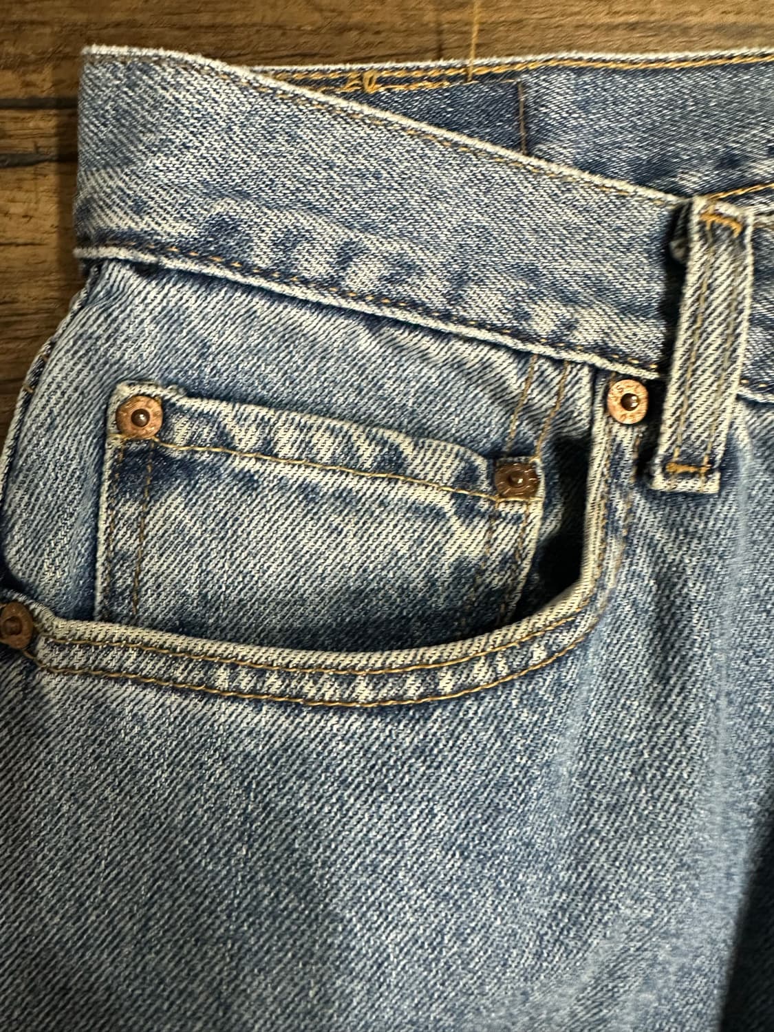 리바이스 LEVIS 505 레귤러핏 연청 데님 팬츠 실측34 상품이미지7