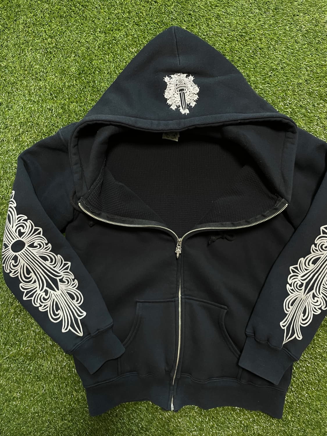 90s 올드 크롬하츠 헤비웨이트 후드 집업 상품이미지3