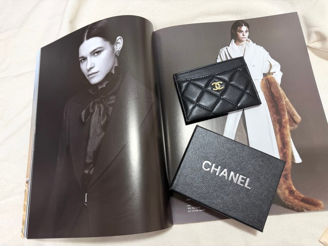 샤넬뷰티 램스킨 카드지갑 블랙 풀박스 상품이미지1