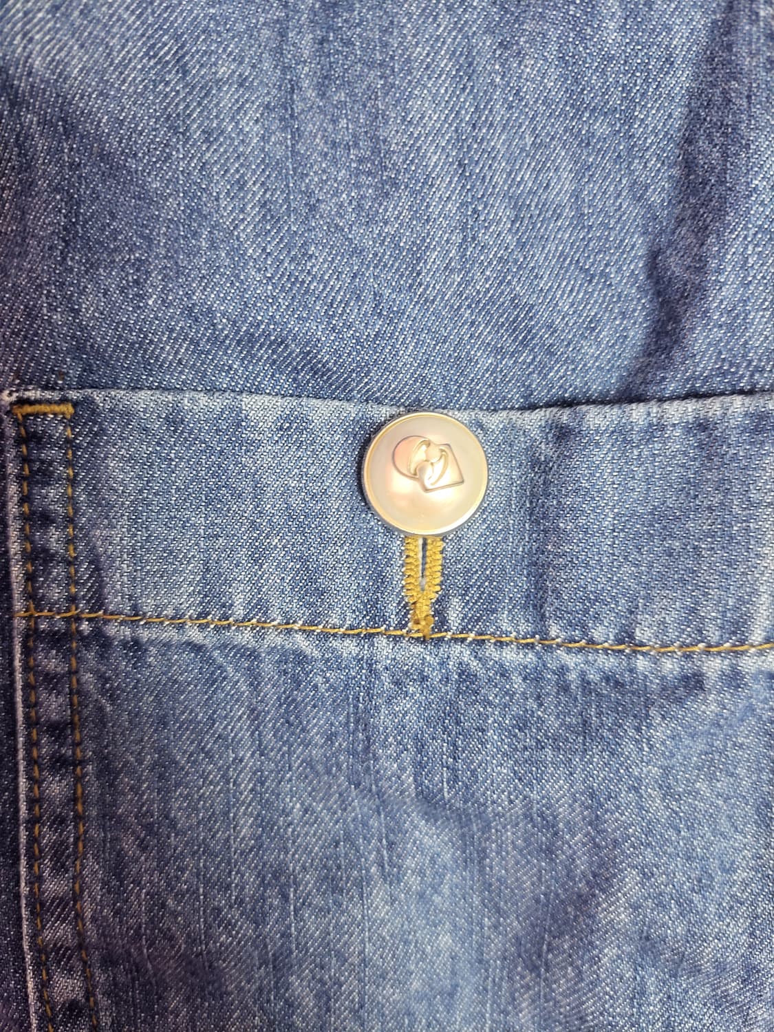 급처상태좋음!럭키슈에뜨 세일러 데님 청 롱원피스 36사이즈 상품이미지4