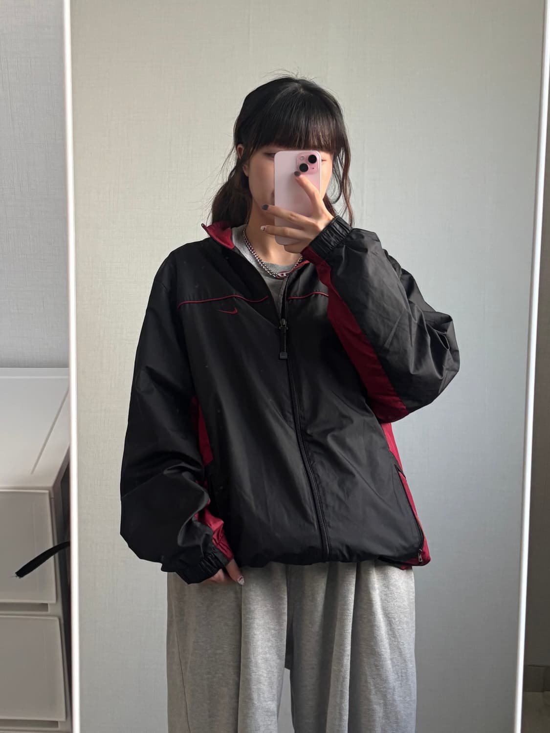 무배)나이키 00s 올드스쿨 바람막이 L 상품이미지3