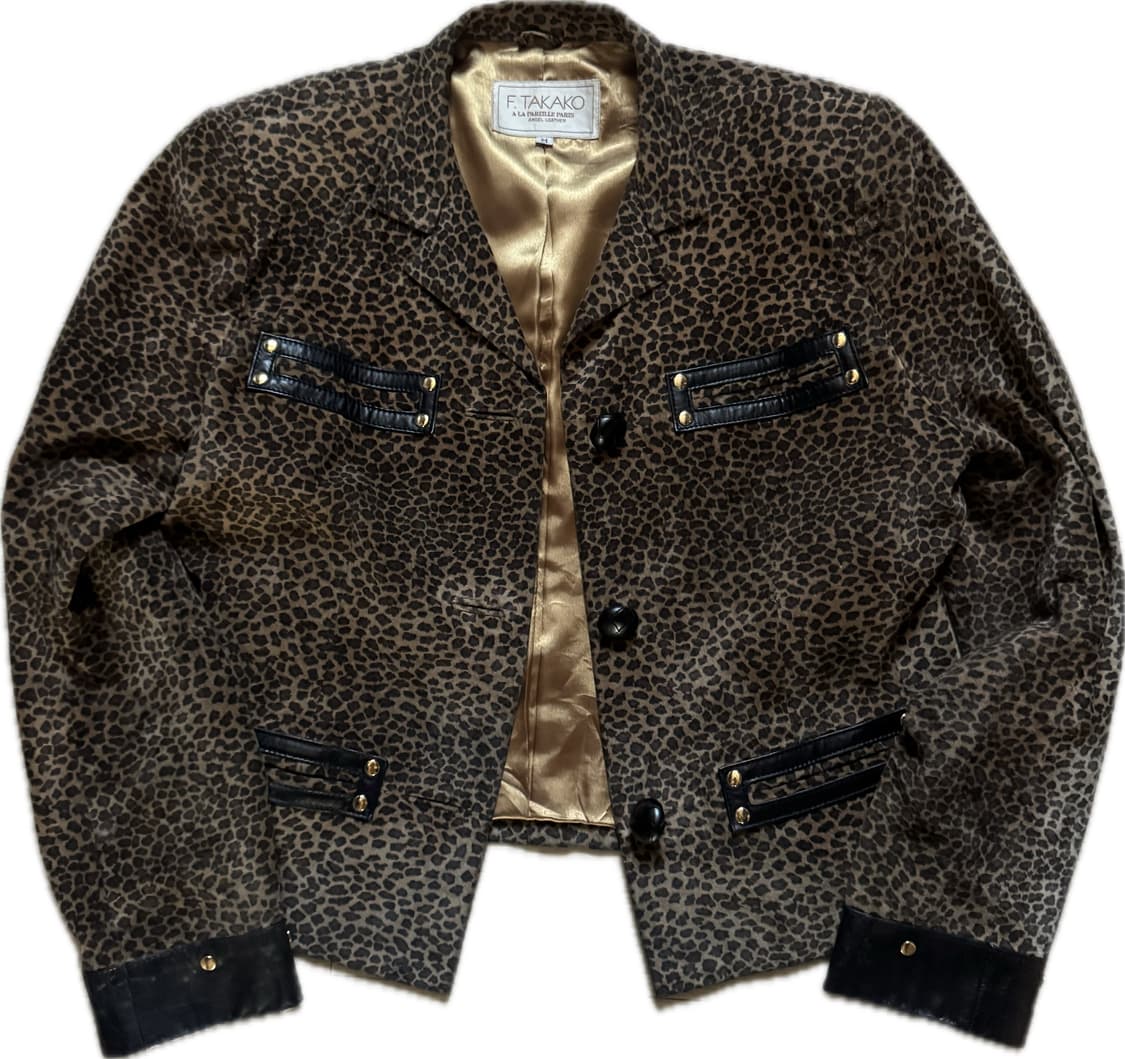 “F.TAKAKO” Leopard Crop Jacket 상품이미지1