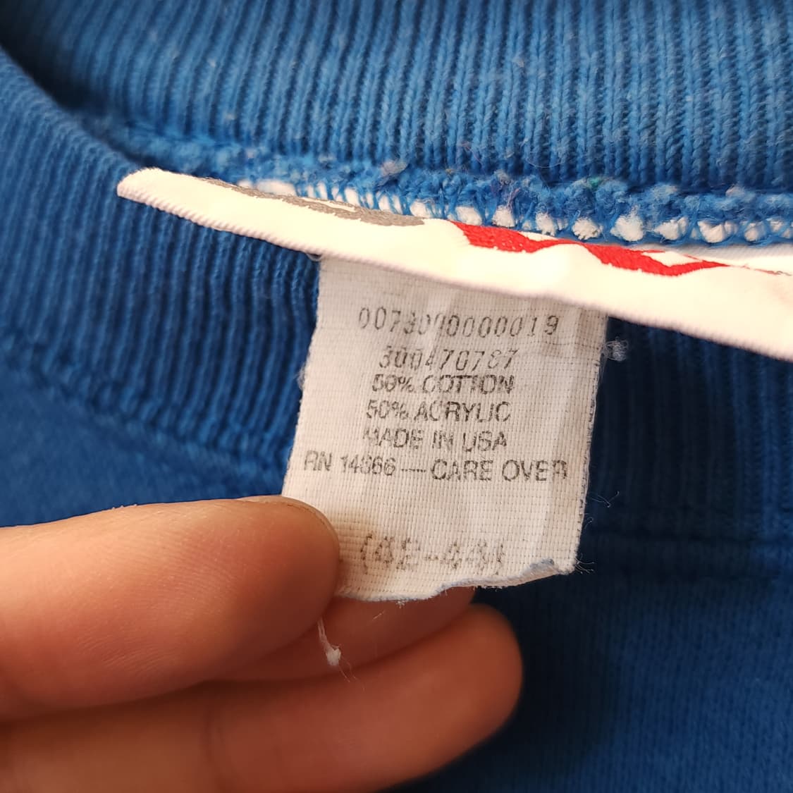 90s BW 빈티지 스웻셔츠 플레인 스웻셔츠 블루 L 상품이미지8