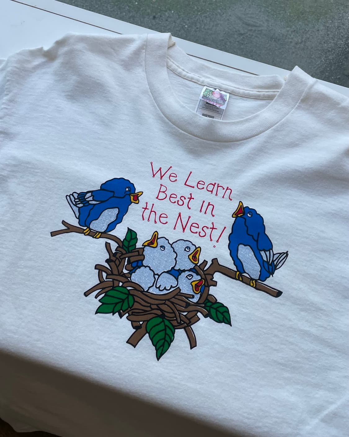 90‘s USA “Birds” T-shirt L 상품이미지5