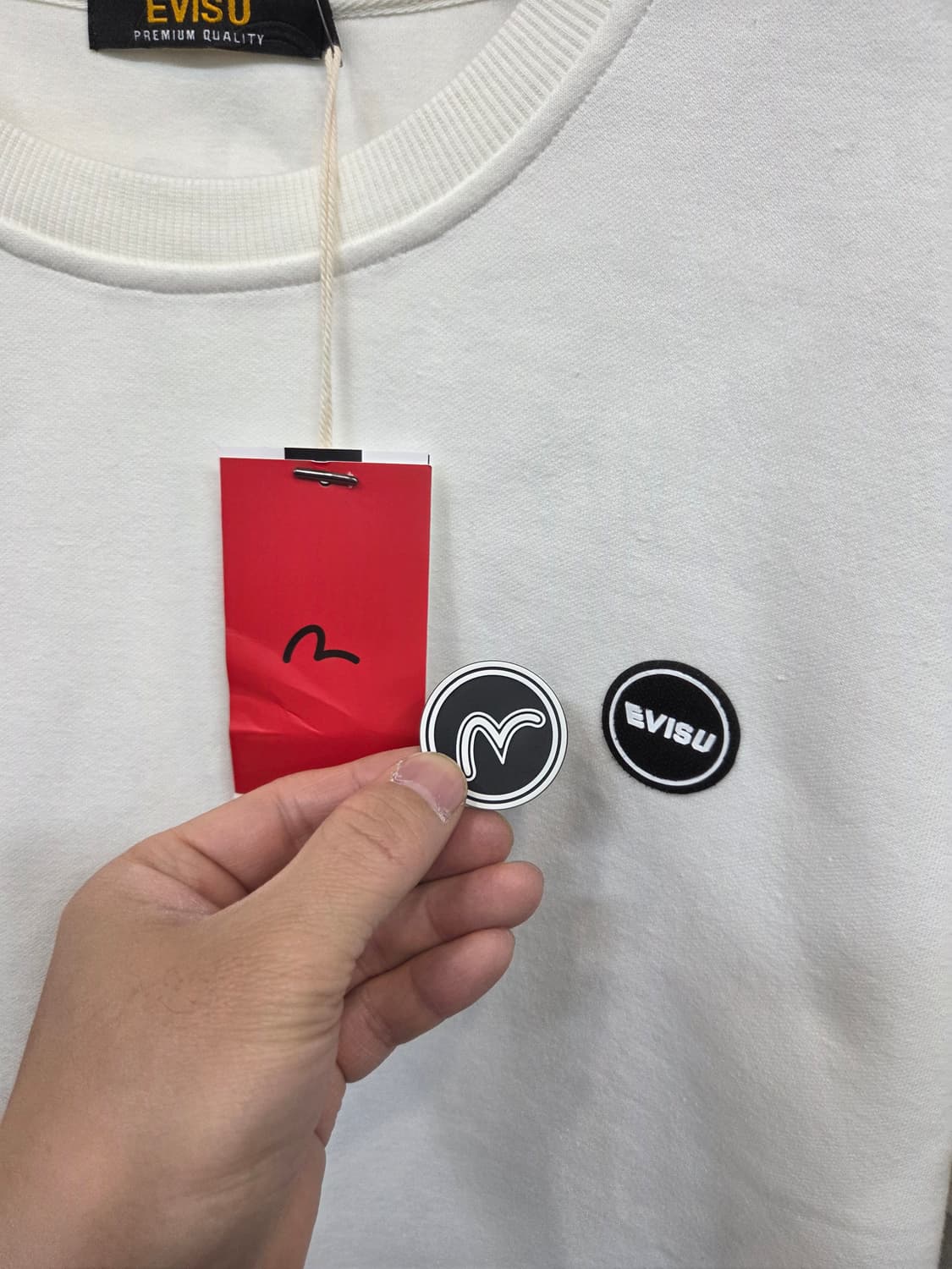 에비수 스몰로고 맨투맨 반팔 L 상품이미지4