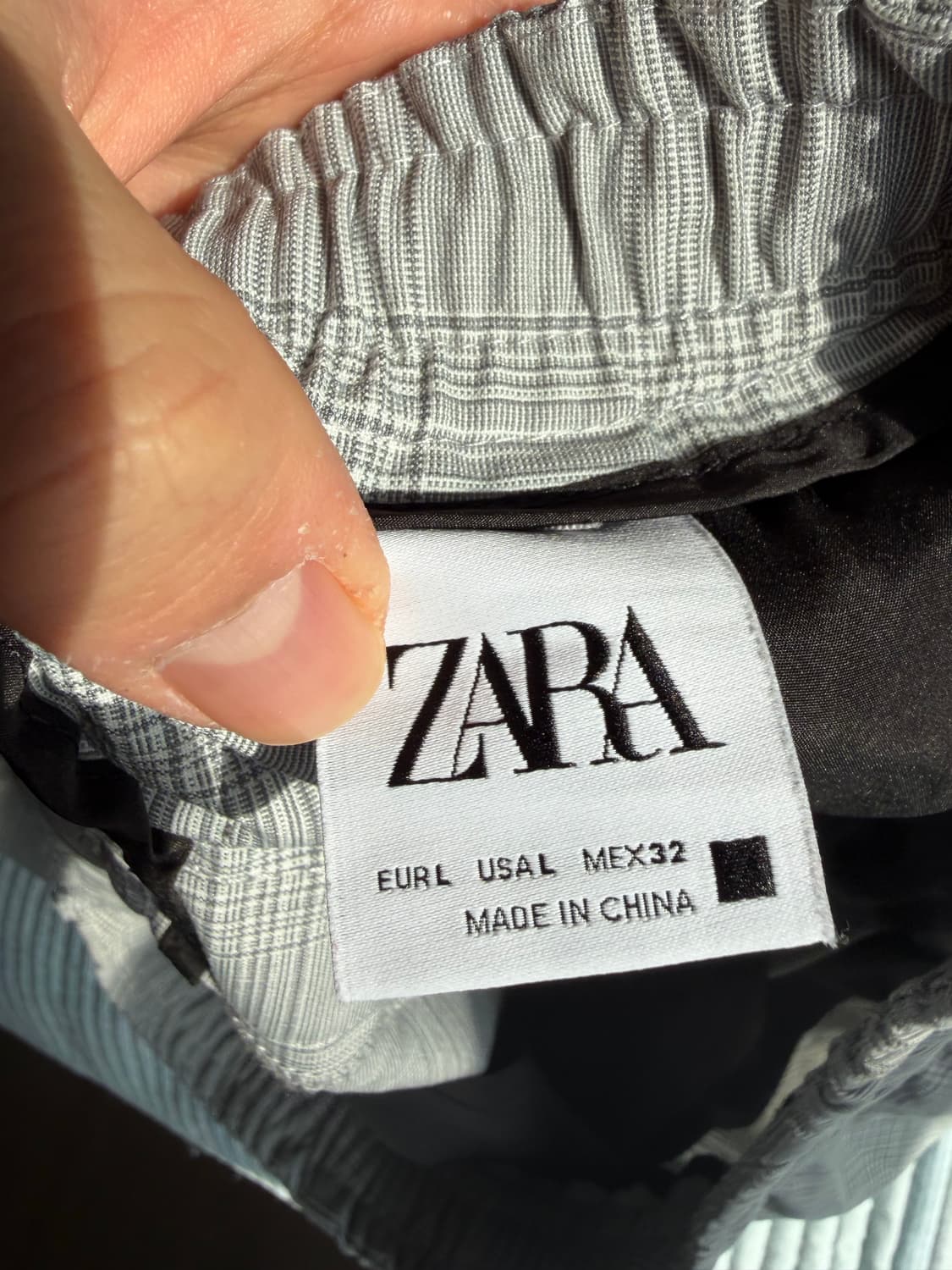 자라 체크패턴 바지 상품이미지2