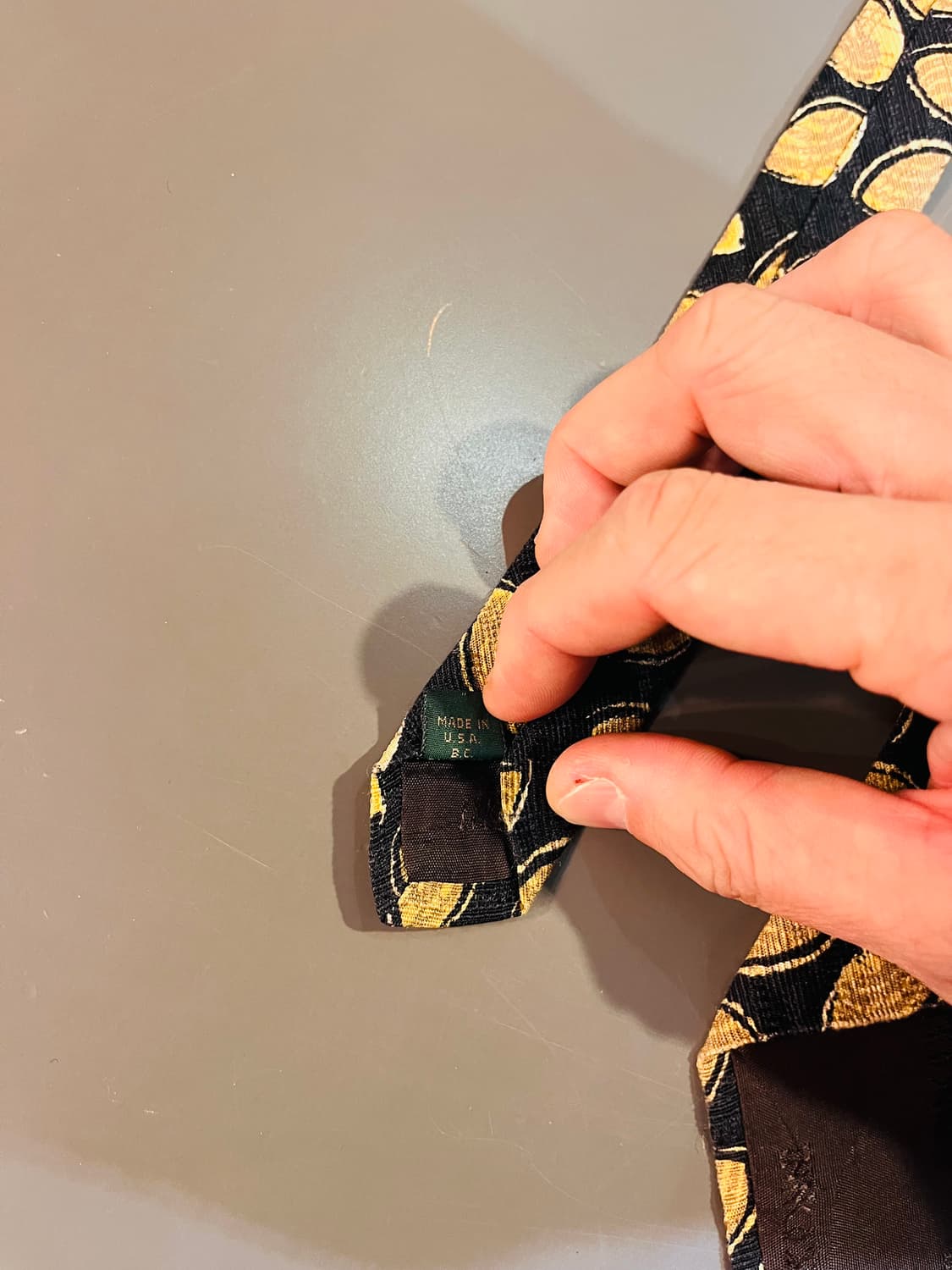 짓먼빈티지 레몬 패턴 넥타이 (미국) 상품이미지3