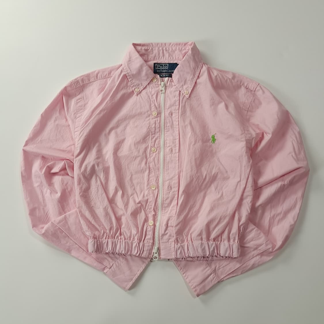 CK333 FREE 폴로 00s 핑크 크롭 셔츠 자켓 상품이미지1