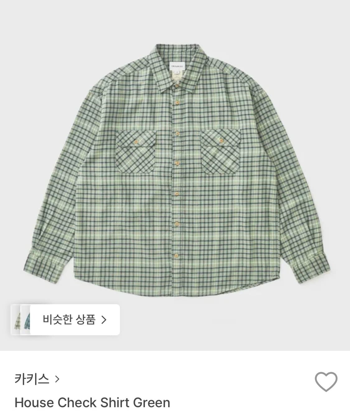 카키스 체크셔츠 상품이미지7