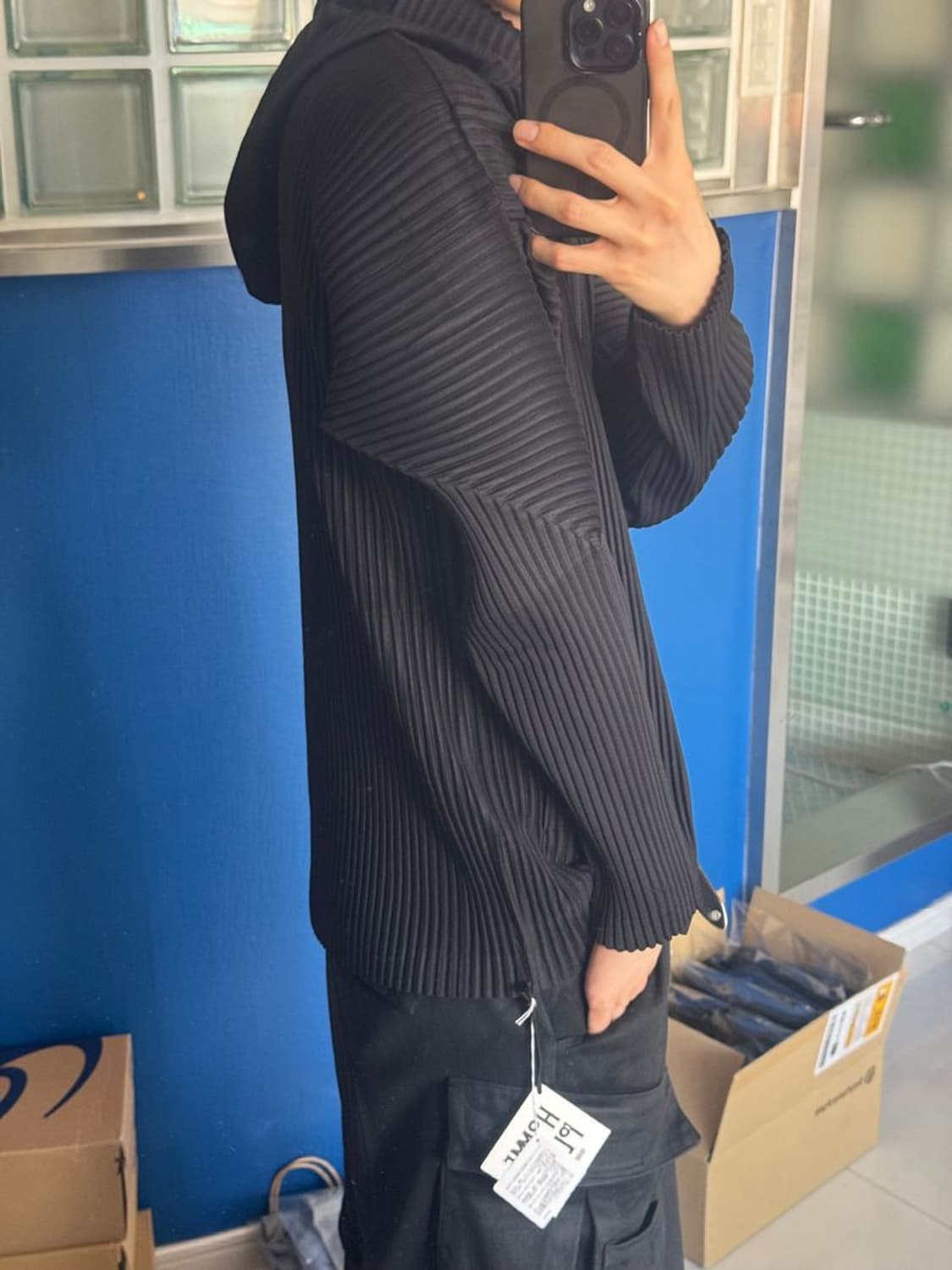 PLEATS HOODE ZIP 플리츠 후드 지퍼 상품이미지2