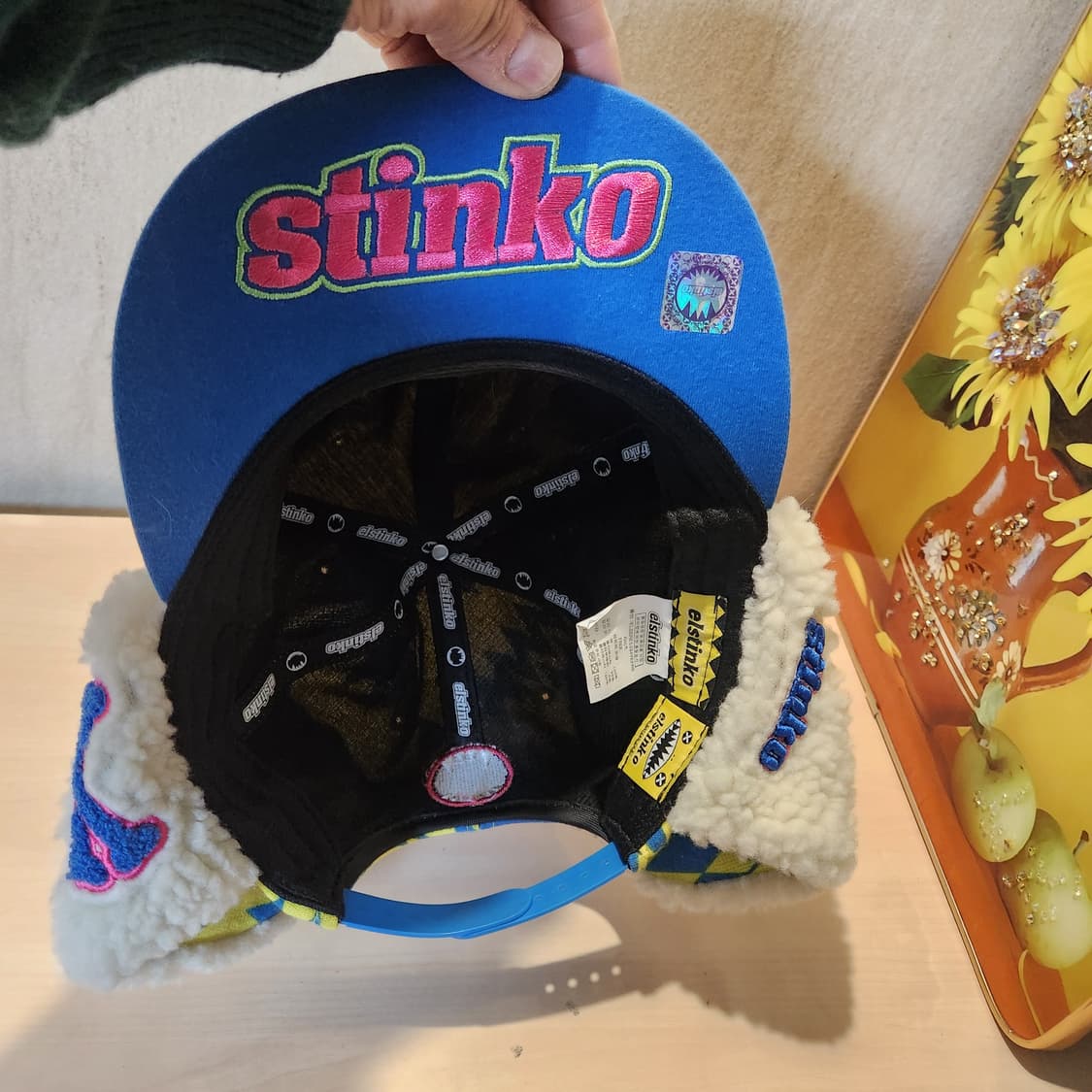 엘스팅코 몬스터 귀달이 퍼 캡 🧟‍♂️💛 블루&옐로우 유니크 스트릿 상품이미지7